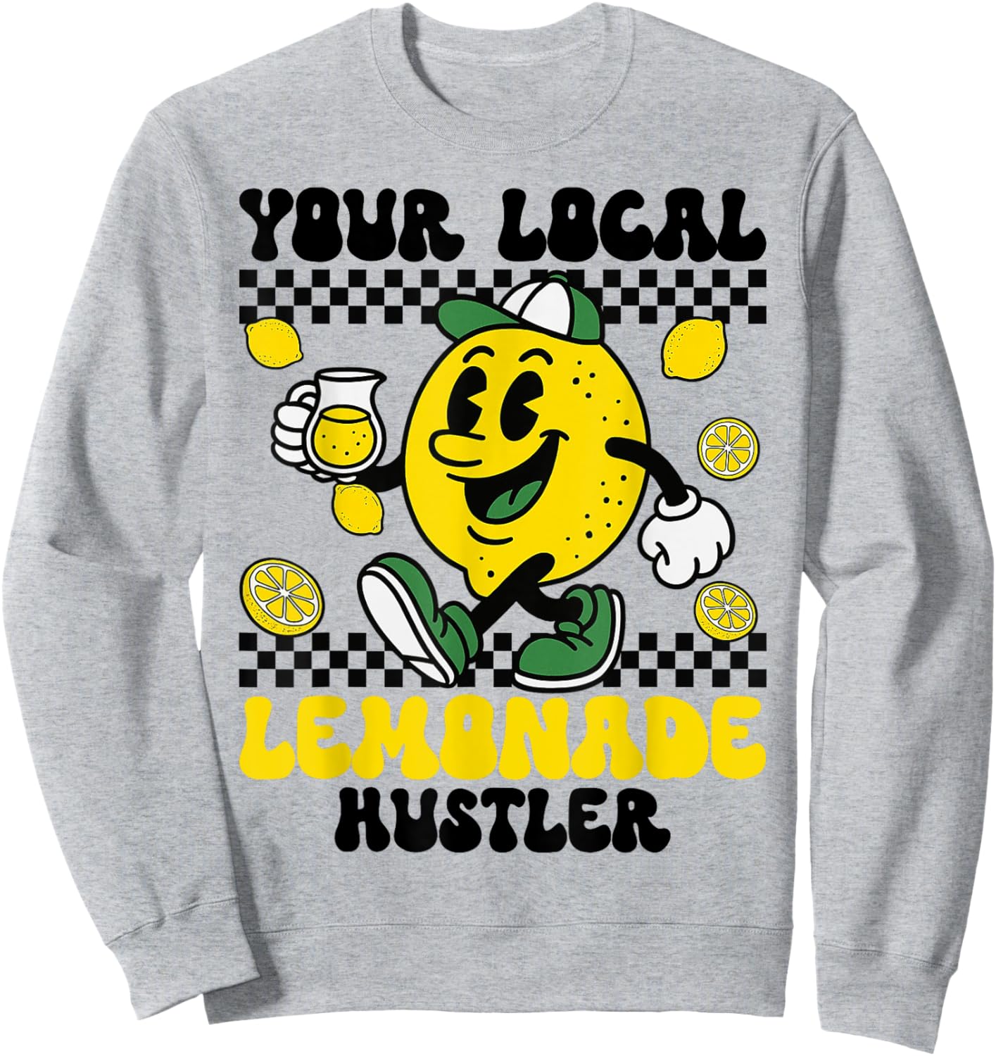 Funny Lemonade Entrepreneur Boys Girls Lemonade Hustler Sweatshirt - Sweatshirt | Ash