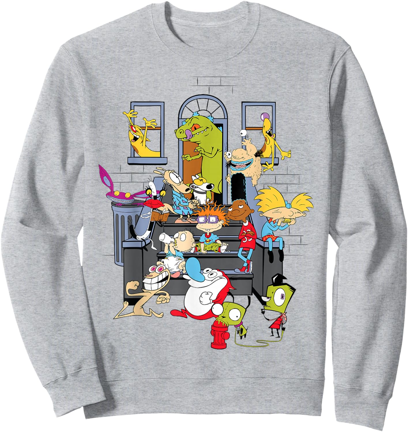 Nickelodeon Classic Characters Apartment Hangout Sweatshirt - Sweatshirt | Ash