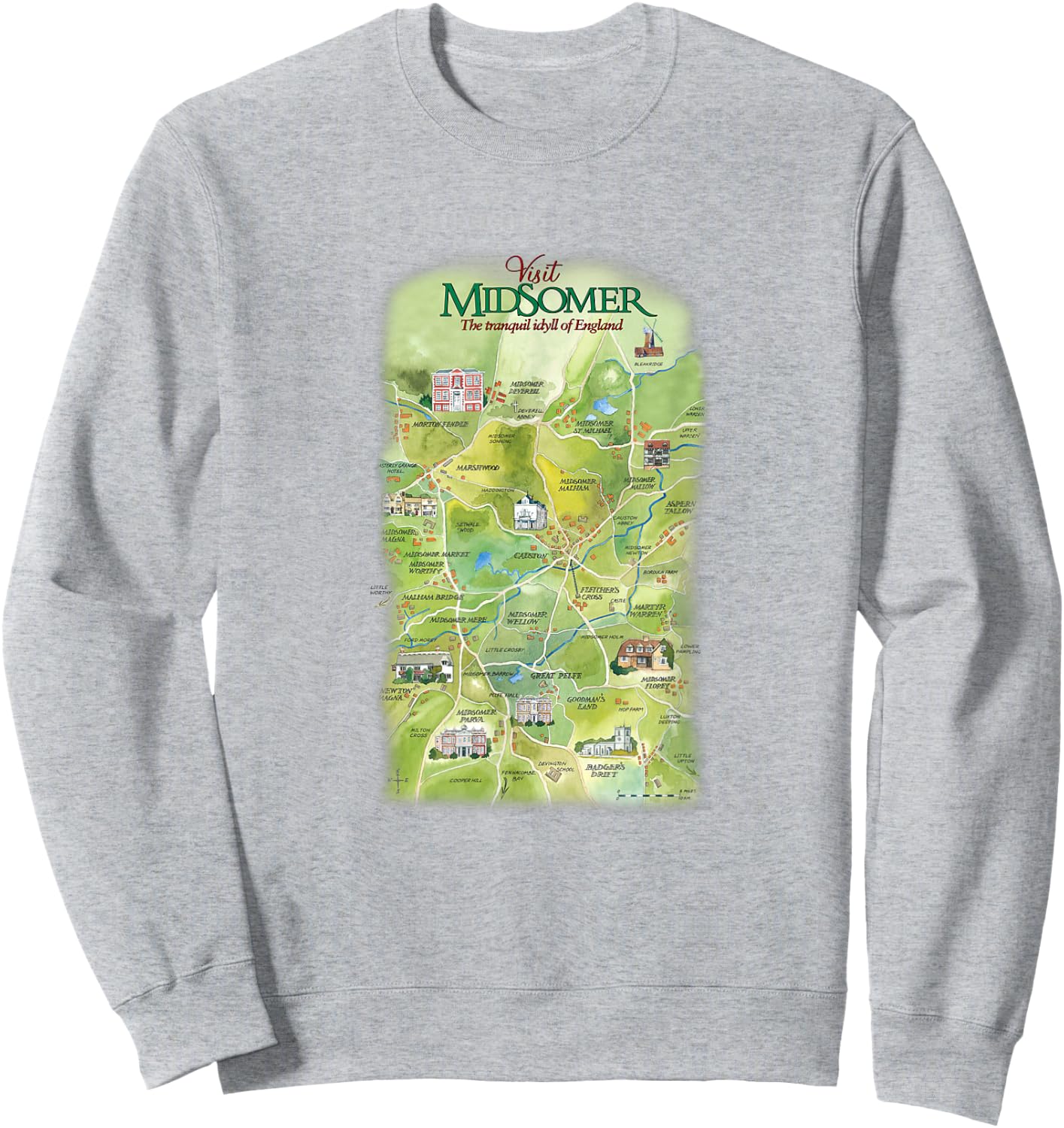 Visit Midsomer Sweatshirt - Sweatshirt | Ash