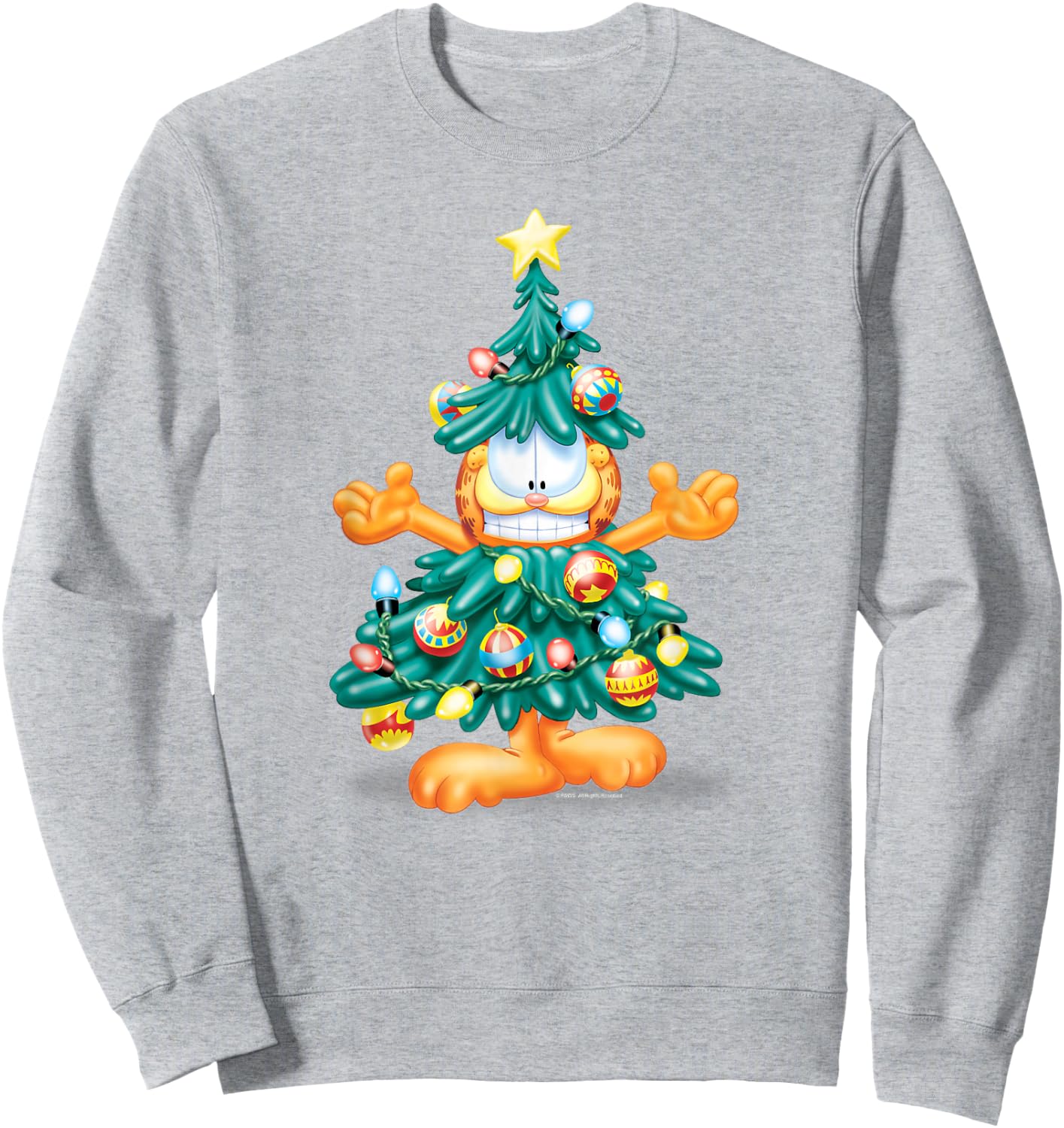 Garfield Christmas Tree Sweatshirt - Sweatshirt | Ash
