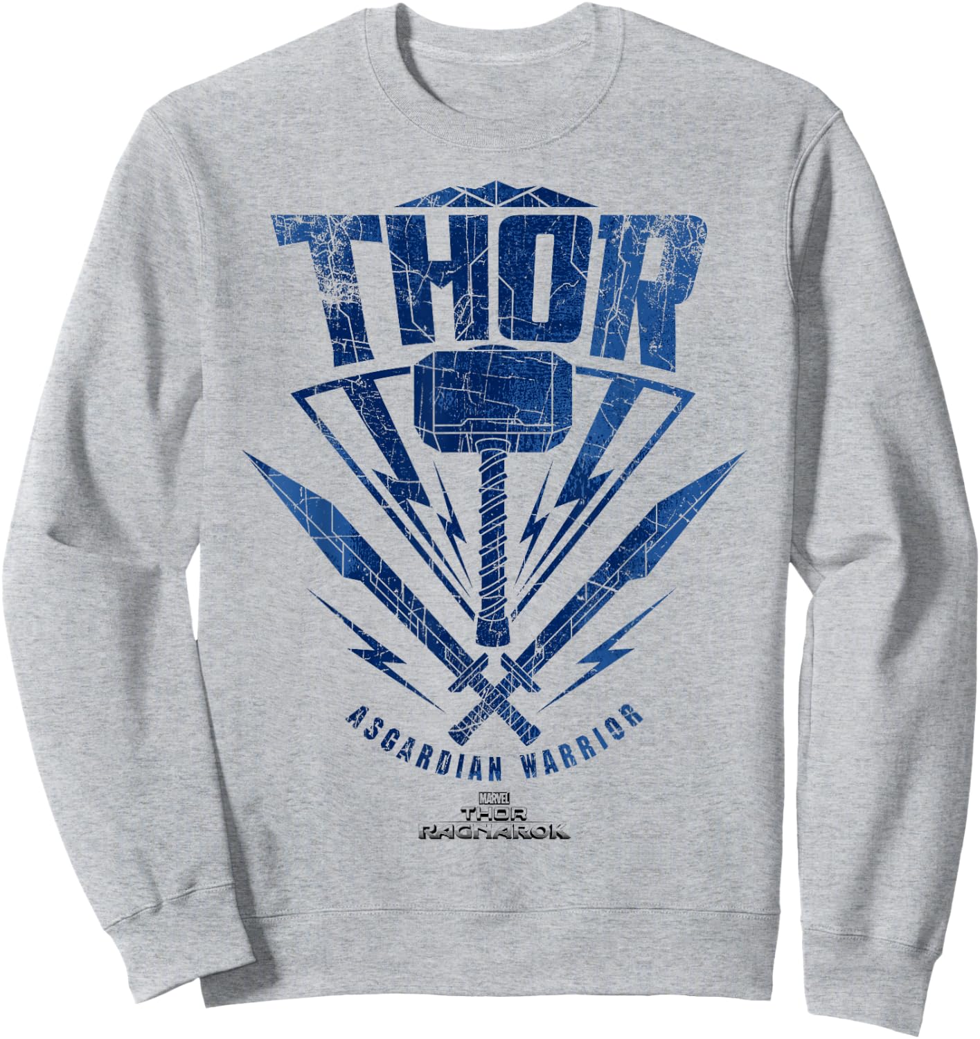 Marvel Thor Ragnarok Asgardian Warrior Hammer Shield Sweatshirt - Sweatshirt | Ash