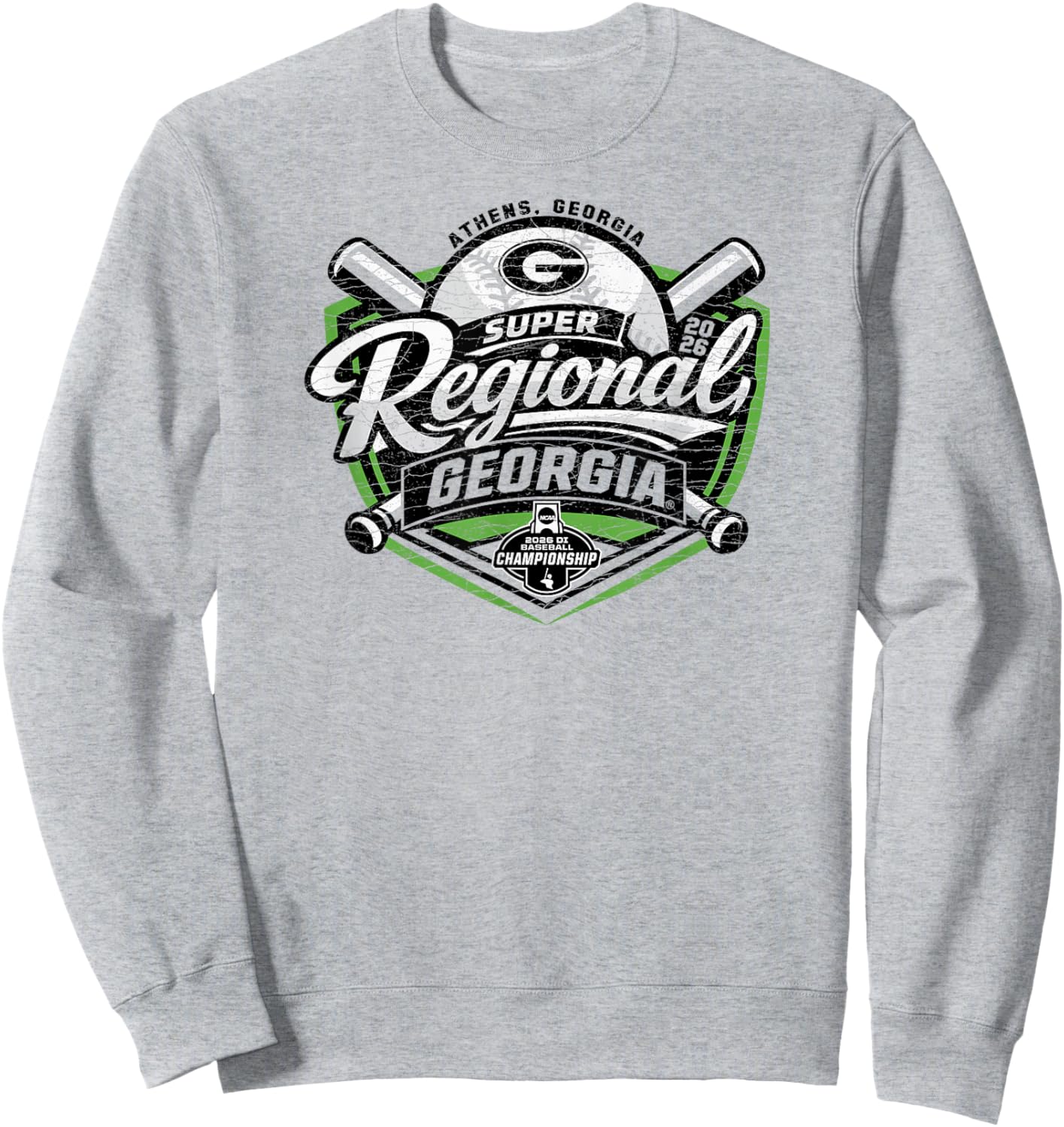 Georgia Bulldogs Super Regionals Baseball 2026 CWS Sweatshirt - Sweatshirt | Ash
