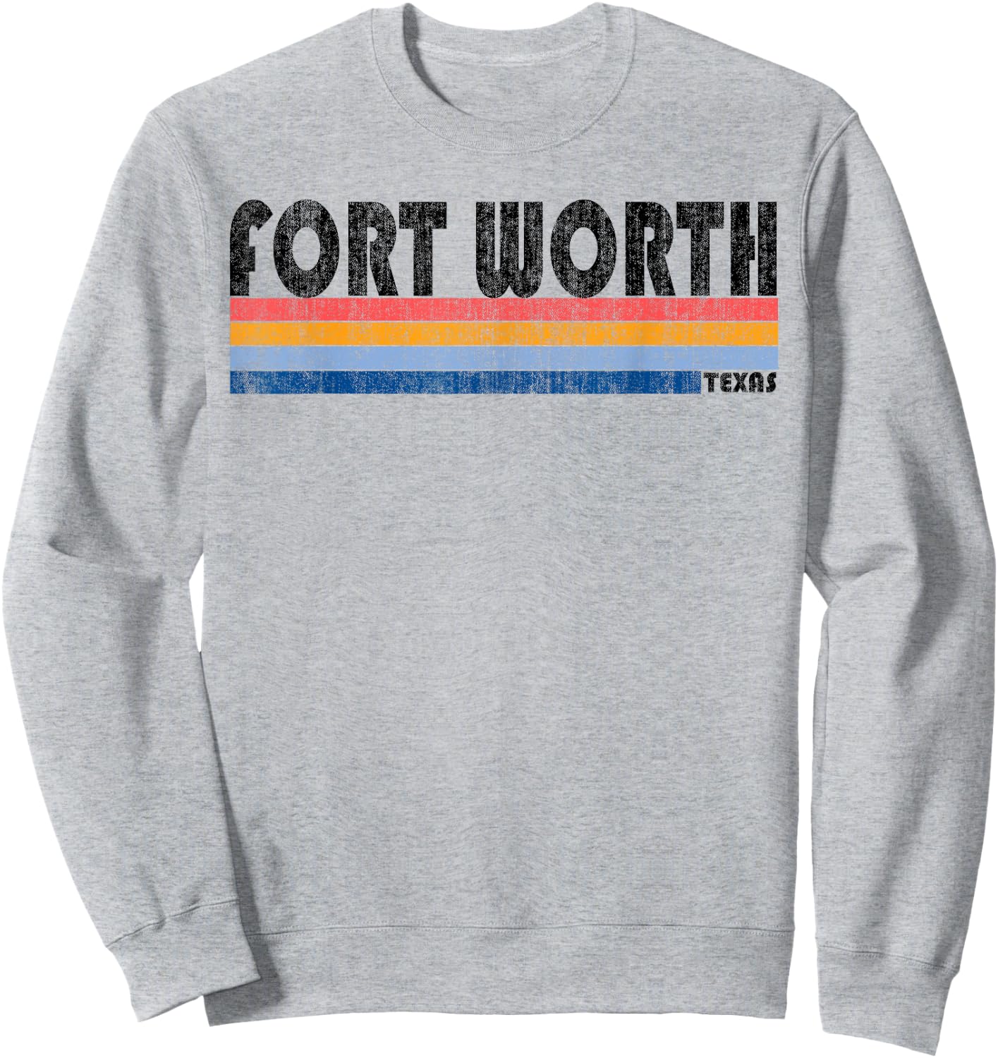 Vintage 1980s Style Fort Worth TX Sweatshirt - Sweatshirt | Ash
