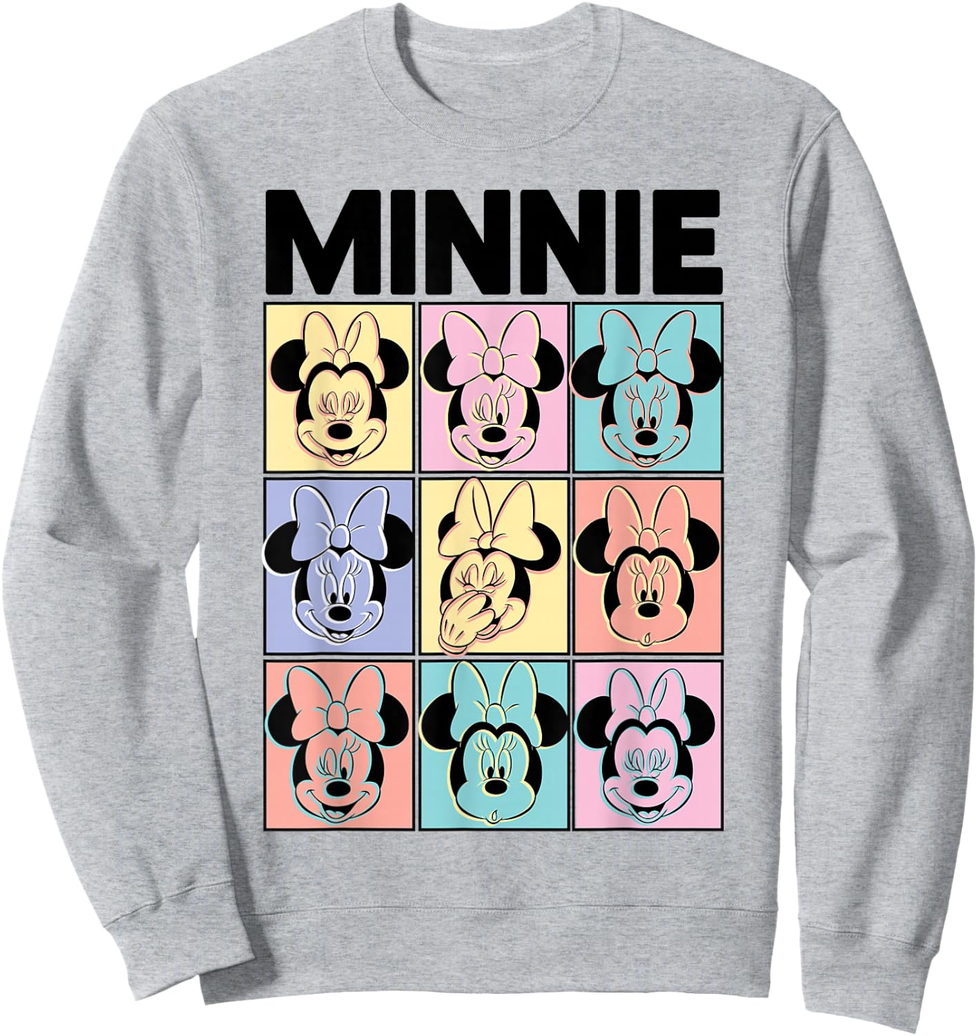 Disney - Minnie Mouse Pastel Boxes Sweatshirt - Sweatshirt | Ash