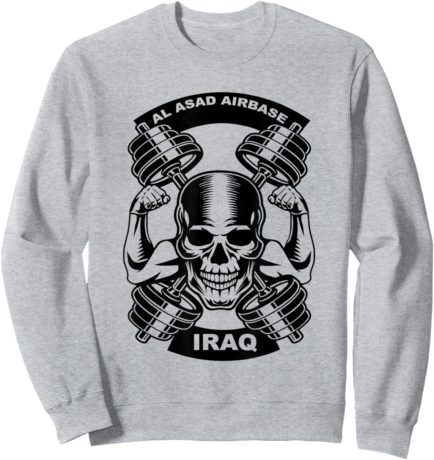 Al Asad Airbase Iraq Military Sweatshirt - Sweatshirt | Ash