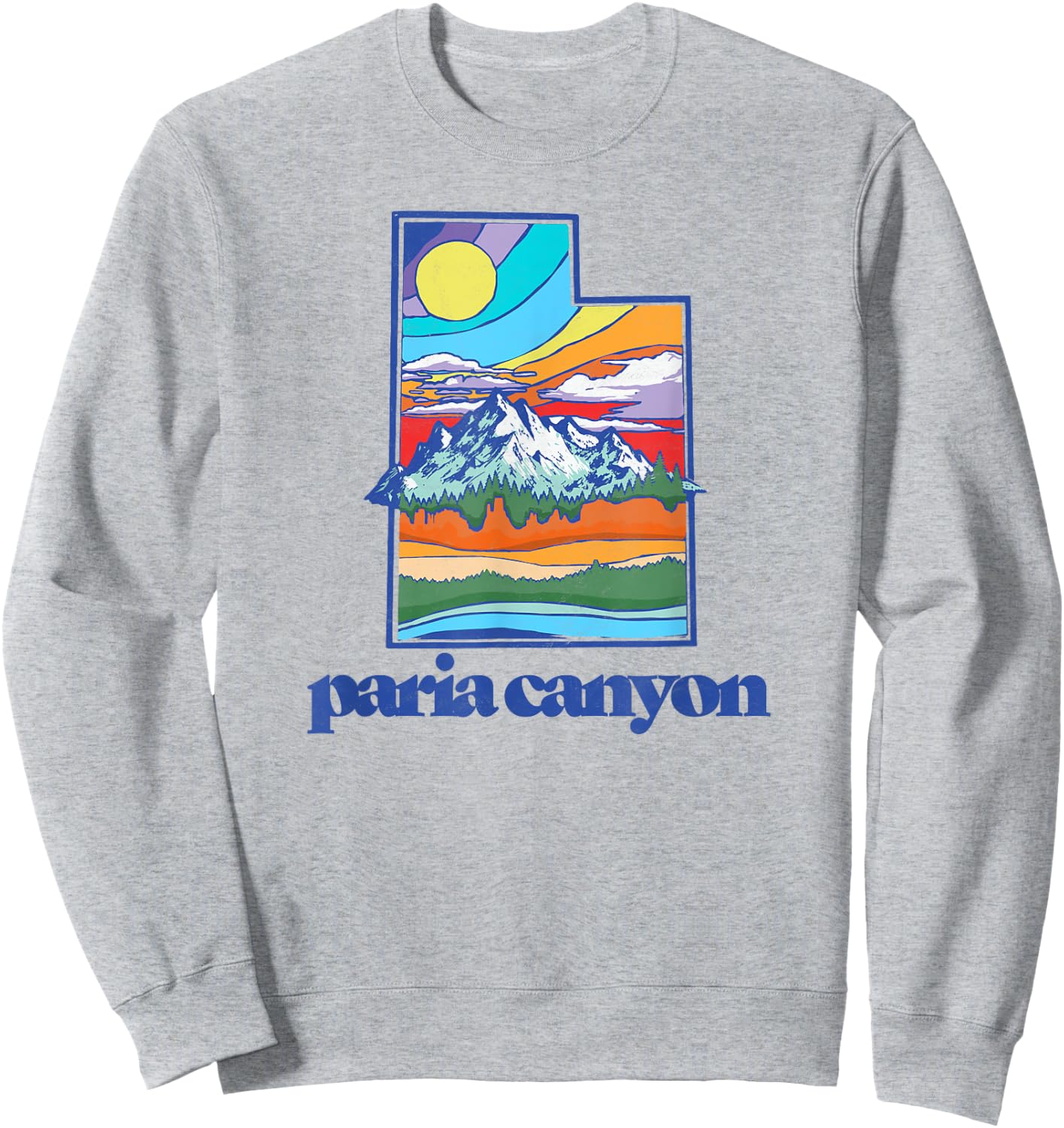 Paria Canyon Utah Vintage Nature Outdoor Graphic Sweatshirt - Sweatshirt | Ash