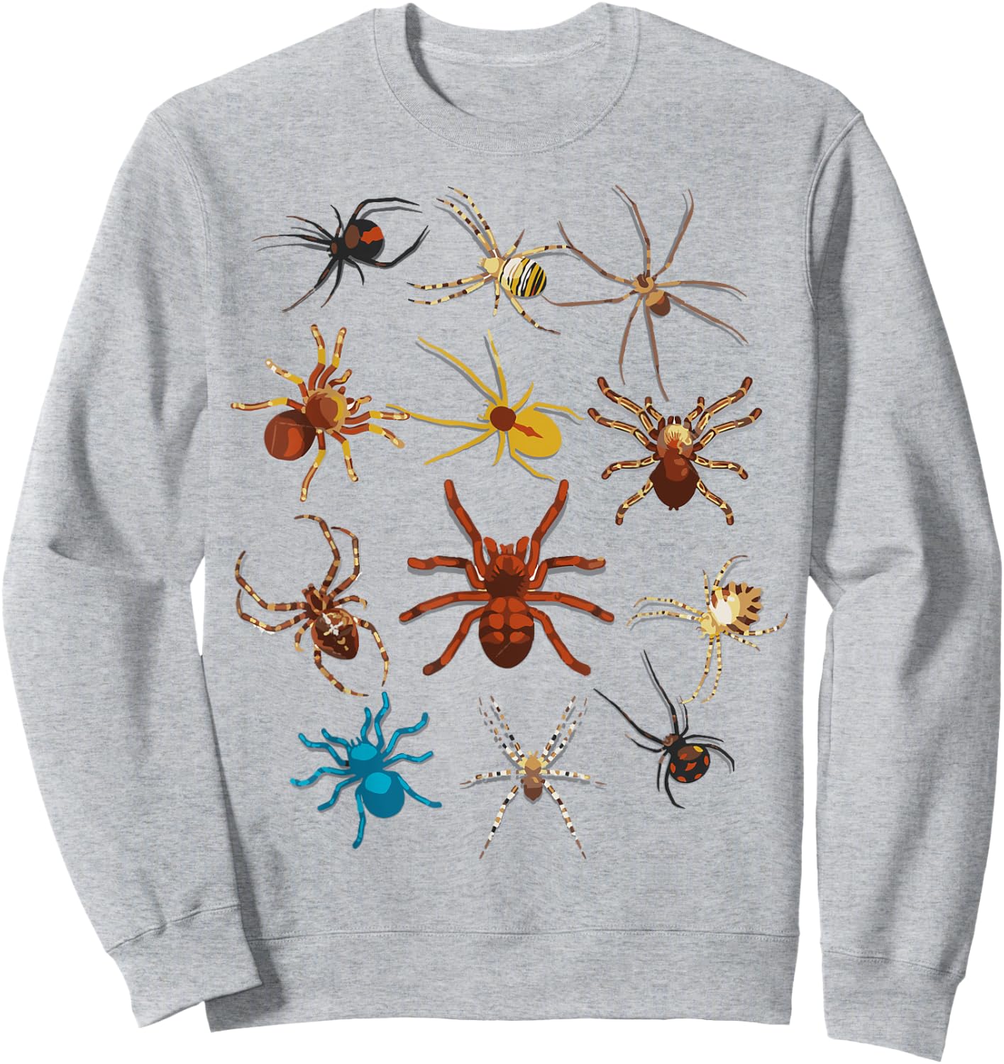 Funny Spiders | Cute Halloween Scary Spiders Gift Sweatshirt - Sweatshirt | Ash