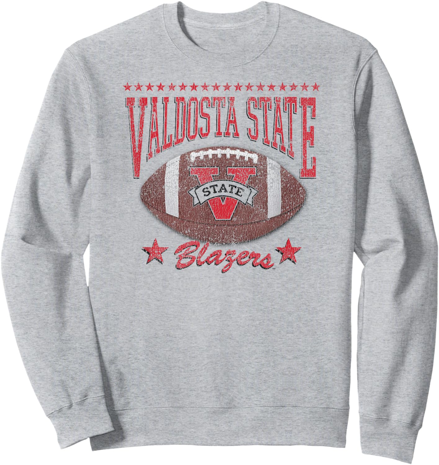 Valdosta State Blazers Football Vintage Stars White Sweatshirt - Sweatshirt | Ash