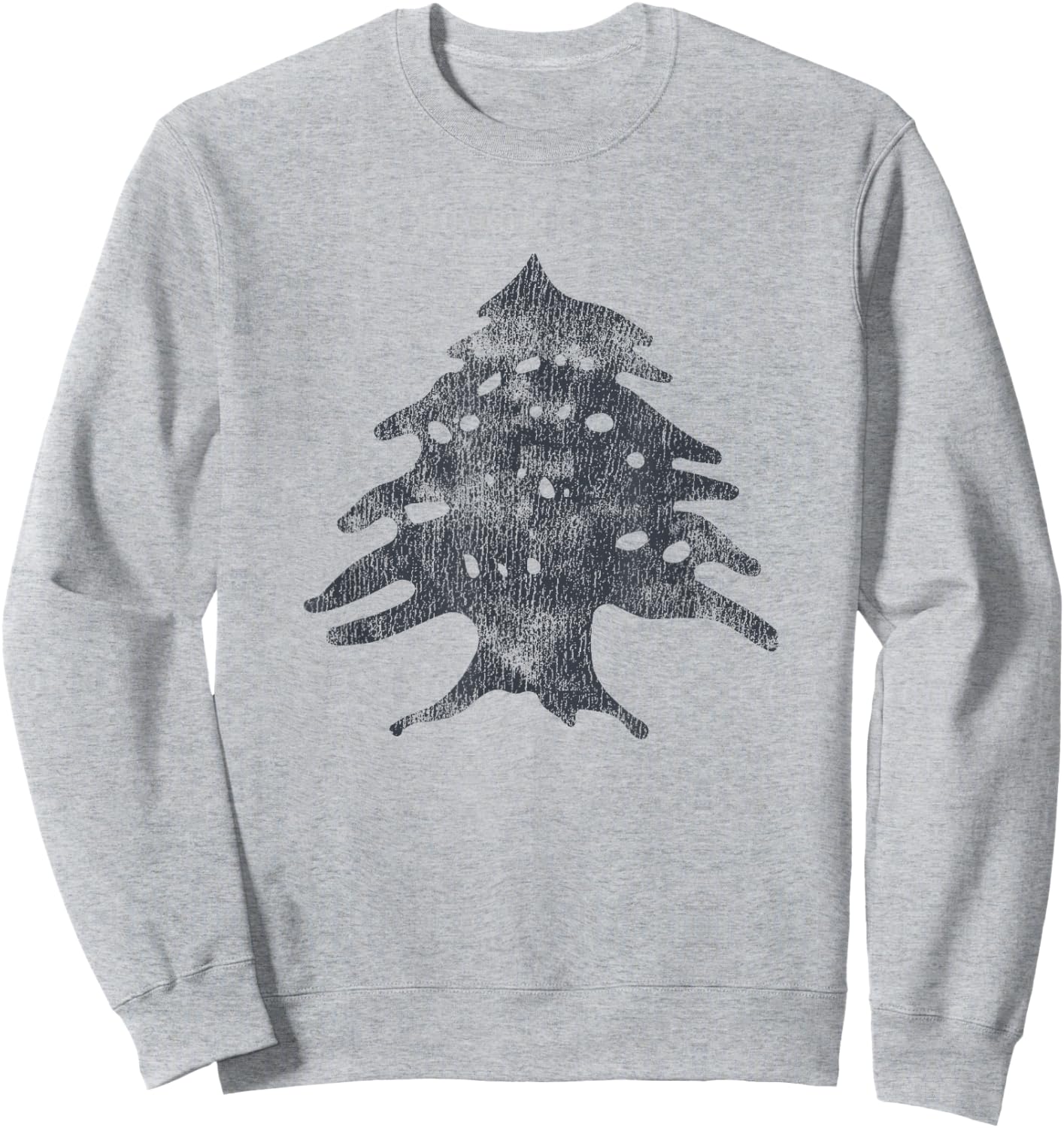 Vintage Lebanese Flag Of Lebanon Tree Retro Souvenir Sweatshirt - Sweatshirt | Ash