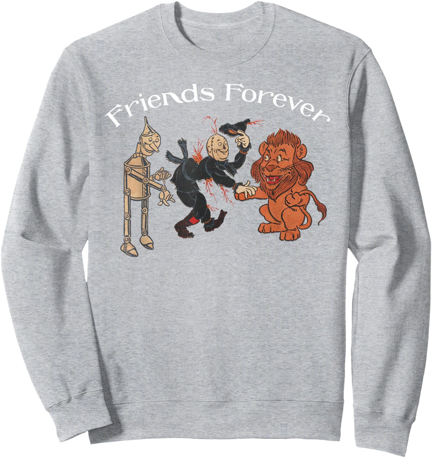 Wizard of OZ - Tin Man, Scarecrow, Cowardly Lion Sweatshirt - Sweatshirt | Ash