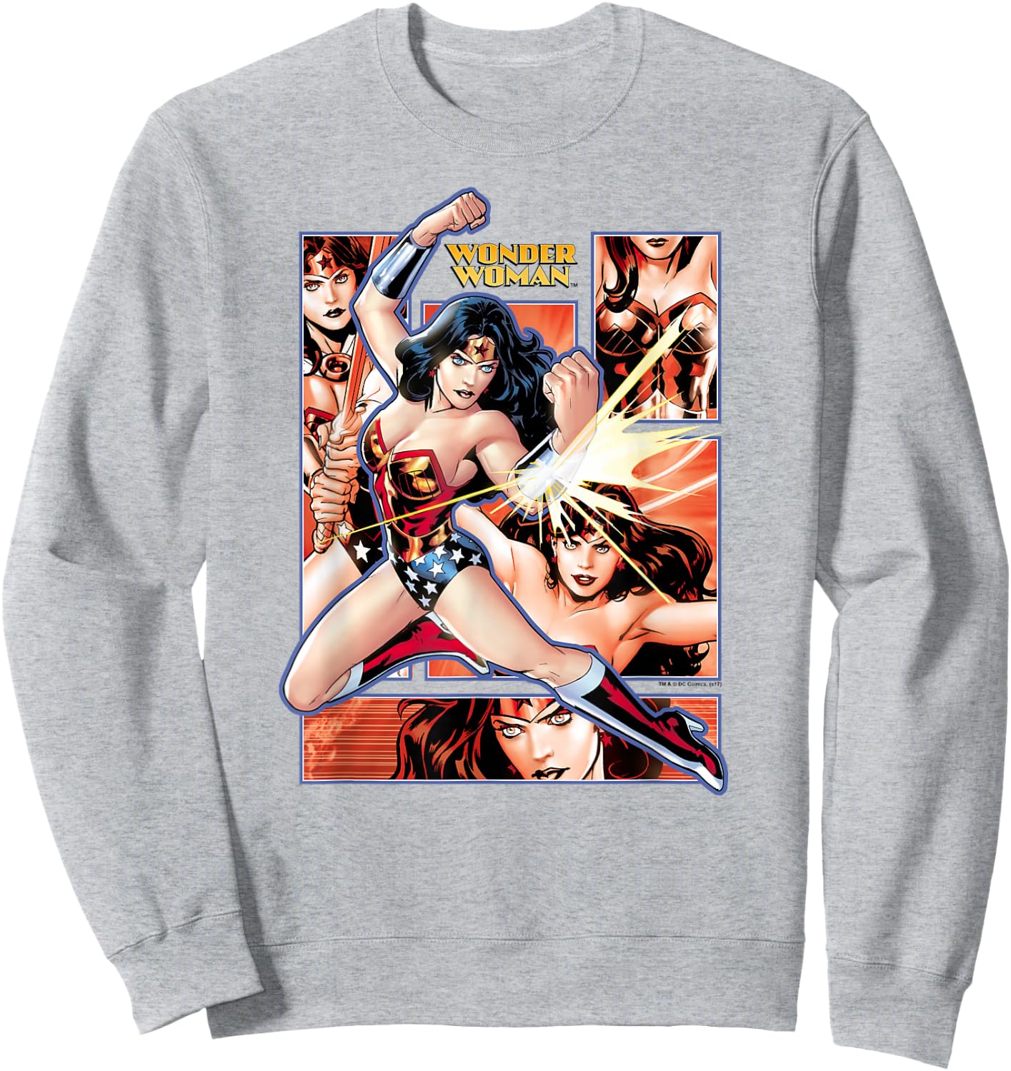 Wonder Woman Comic Panels Sweatshirt - Sweatshirt | Ash