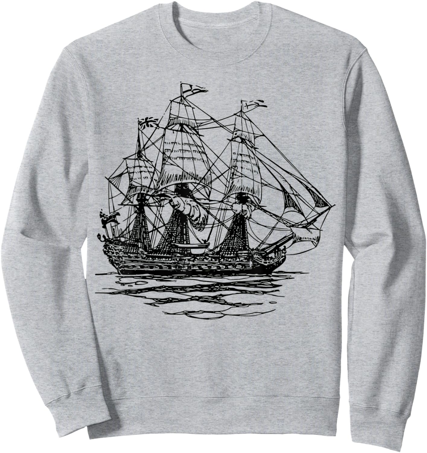 Sheldon Nerdy Vintage Retro Boat Pirate Ship Geek Gift Sweatshirt - Sweatshirt | Ash