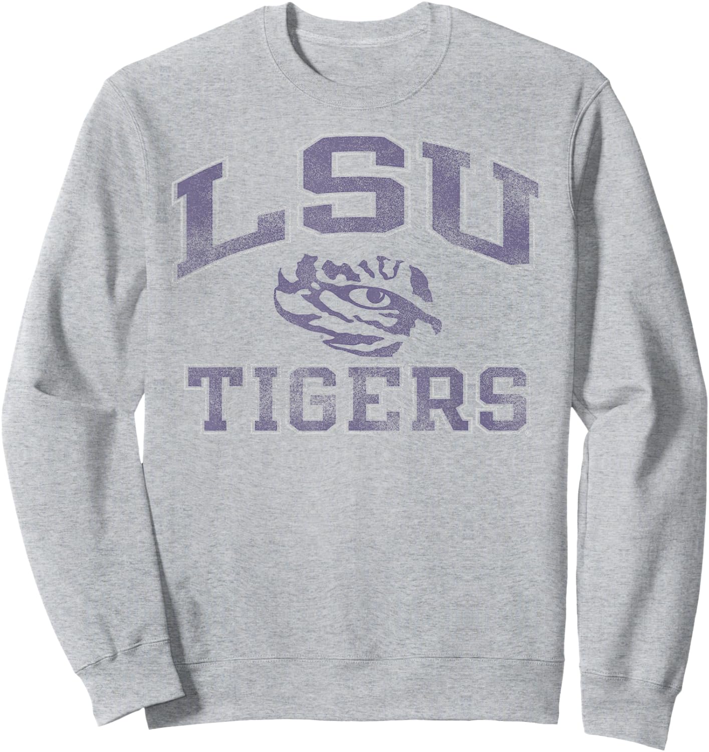 LSU Tigers Vintage Worn Gray Officially Licensed Sweatshirt - Sweatshirt | Ash