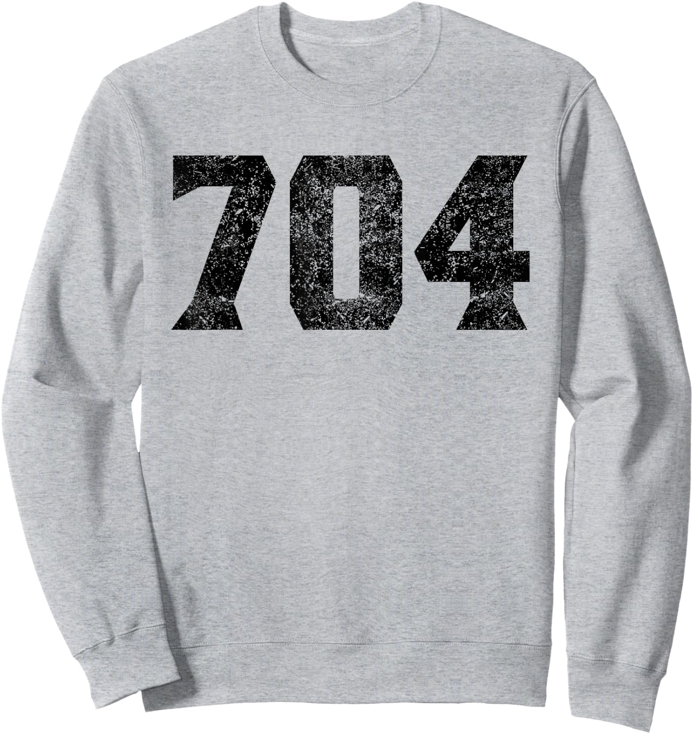 704 Area Code Charlotte NC Graphic Sweatshirt - Sweatshirt | Ash