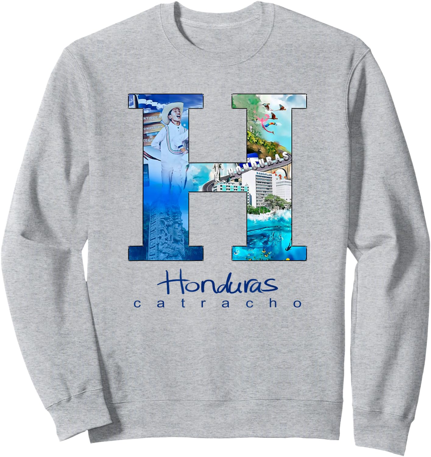 Camisas catrachas Honduras Shirt Sweatshirt - Sweatshirt | Ash