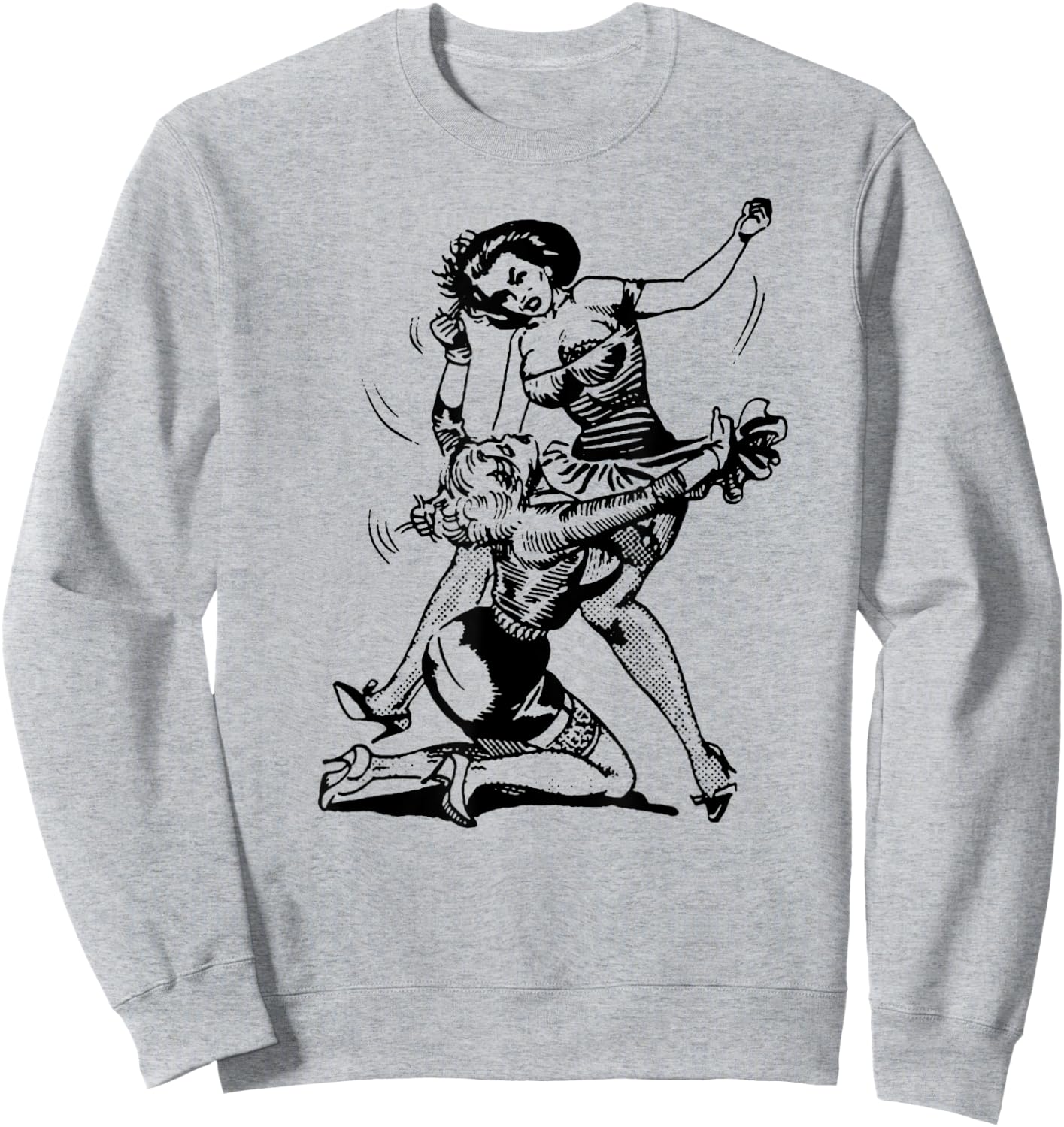 Funny MMA Sexy Women Cat Fight Sweatshirt - Sweatshirt | Ash