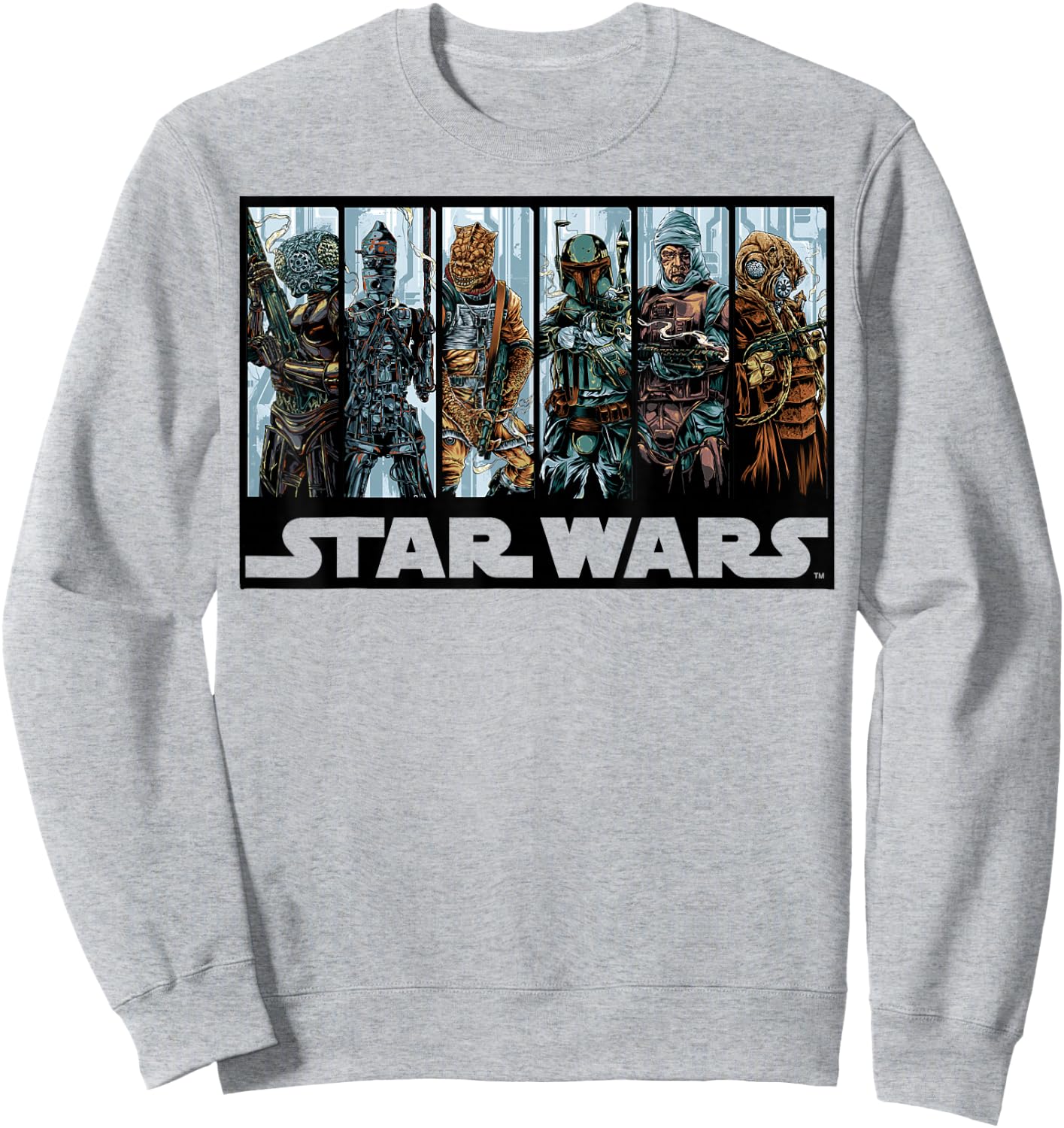Star Wars Boba Fett & Villains Bounty Hunters' Guild Sweatshirt - Sweatshirt | Ash