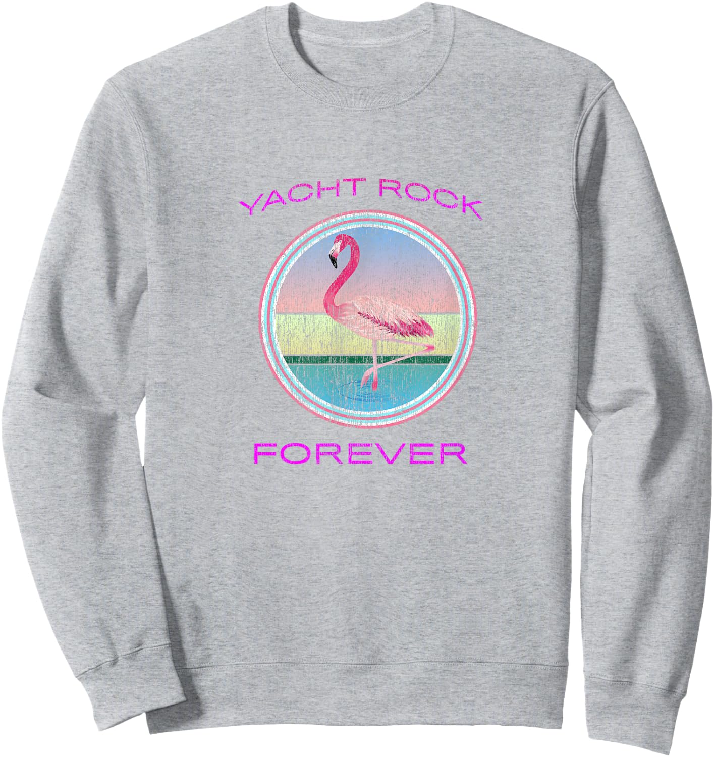 Yacht Rock Forever 80s Retro Faded Sweatshirt - Sweatshirt | Ash