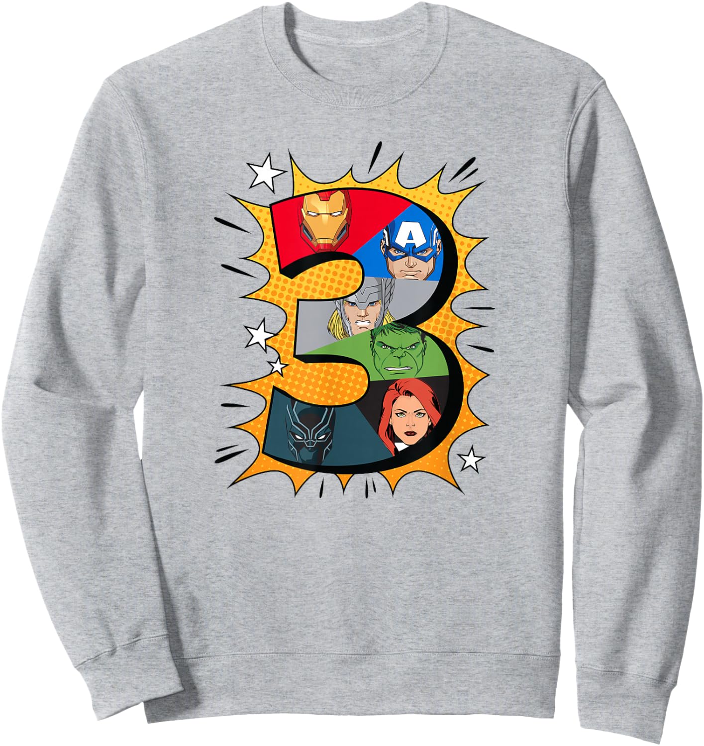 Marvel Avengers Comic Super Heroes 3rd Birthday Sweatshirt - Sweatshirt | Ash