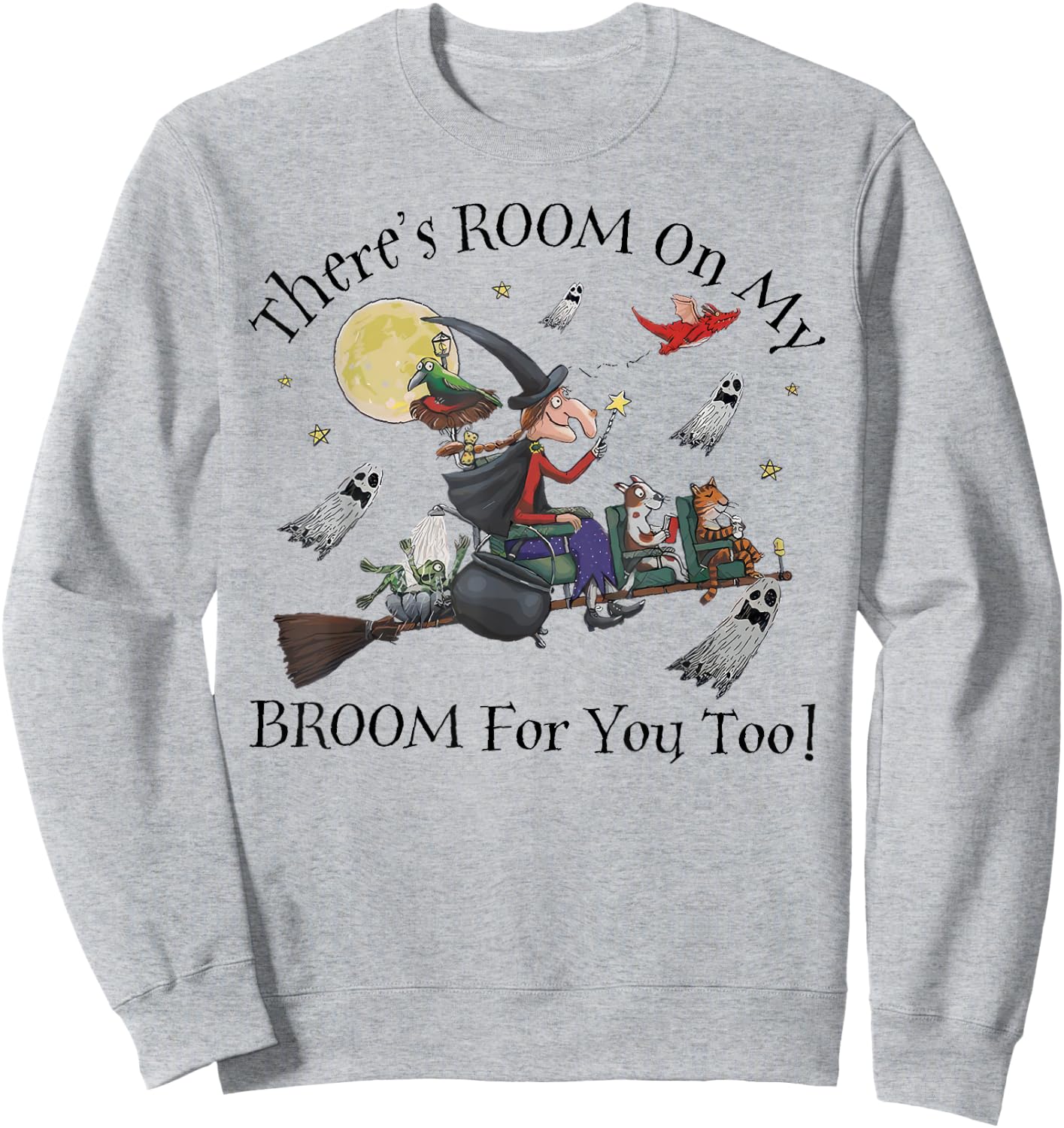 Halloween There's Room On My Broom For You Too Teacher Sweatshirt - Sweatshirt | Ash