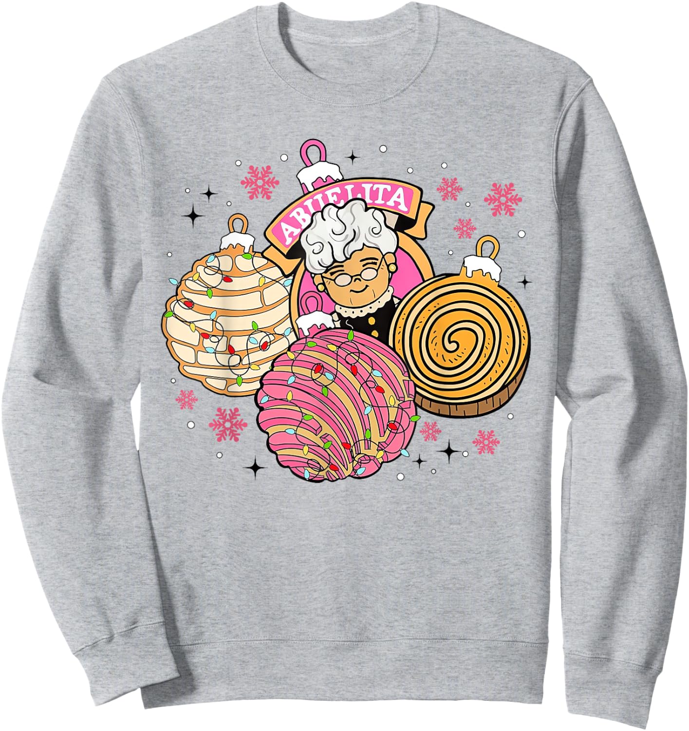 Grandma Abuelita Pan Dulce Season Mexican Xmas Sweatshirt - Sweatshirt | Ash