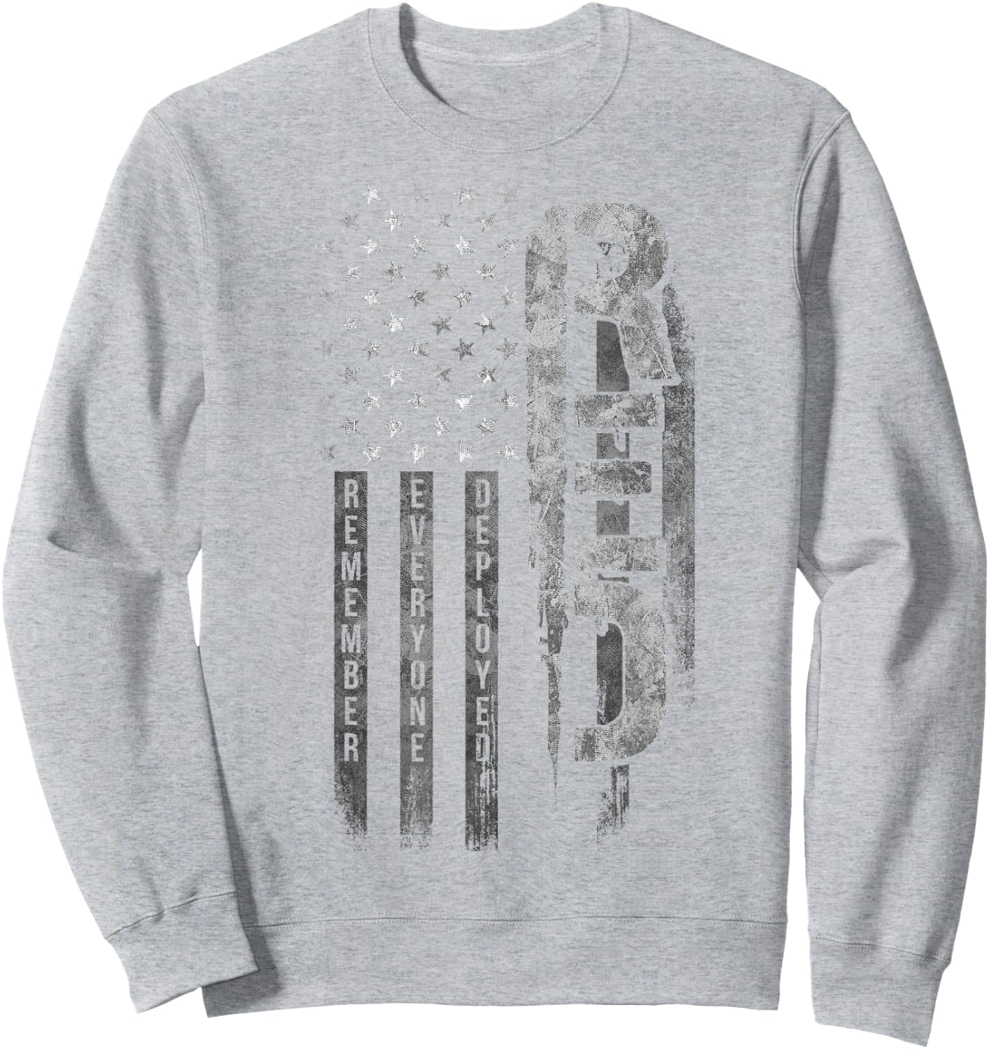 R.E.D. Remember Everyone Deployed Steel Sweatshirt - Sweatshirt | Ash