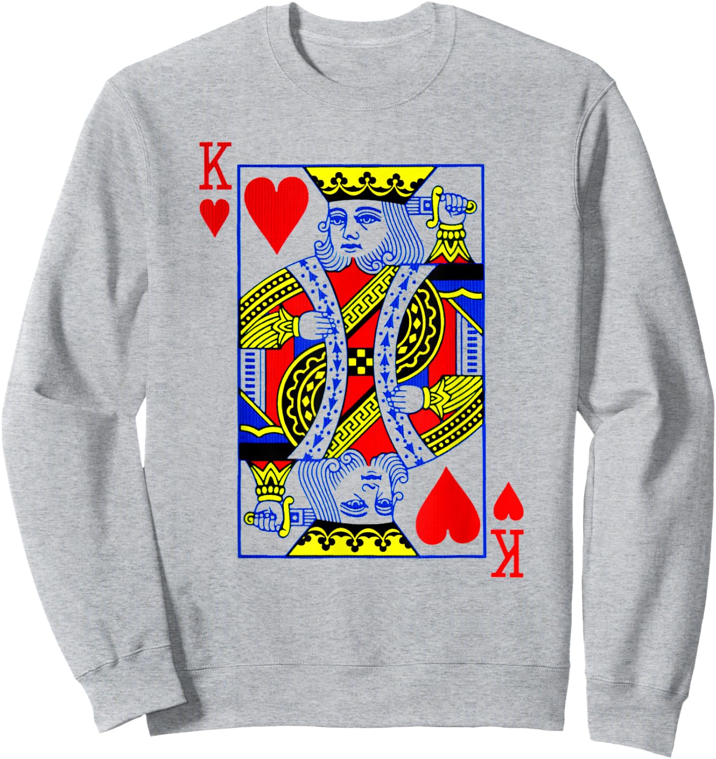 King Of Hearts Halloween Costume Idea Sweatshirt - Sweatshirt | Ash