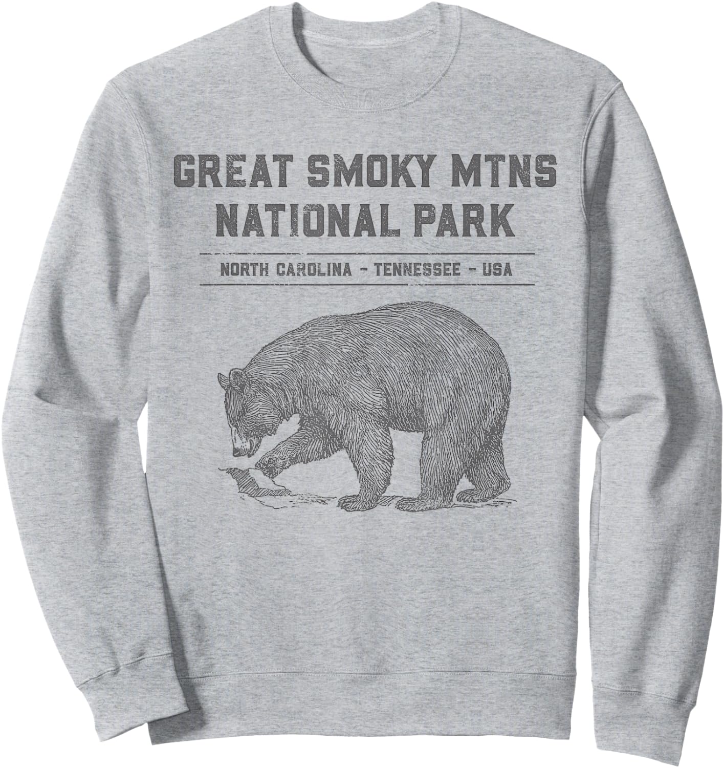 Family Vacation Design - Great Smoky Mountains National Park Sweatshirt - Sweatshirt | Ash