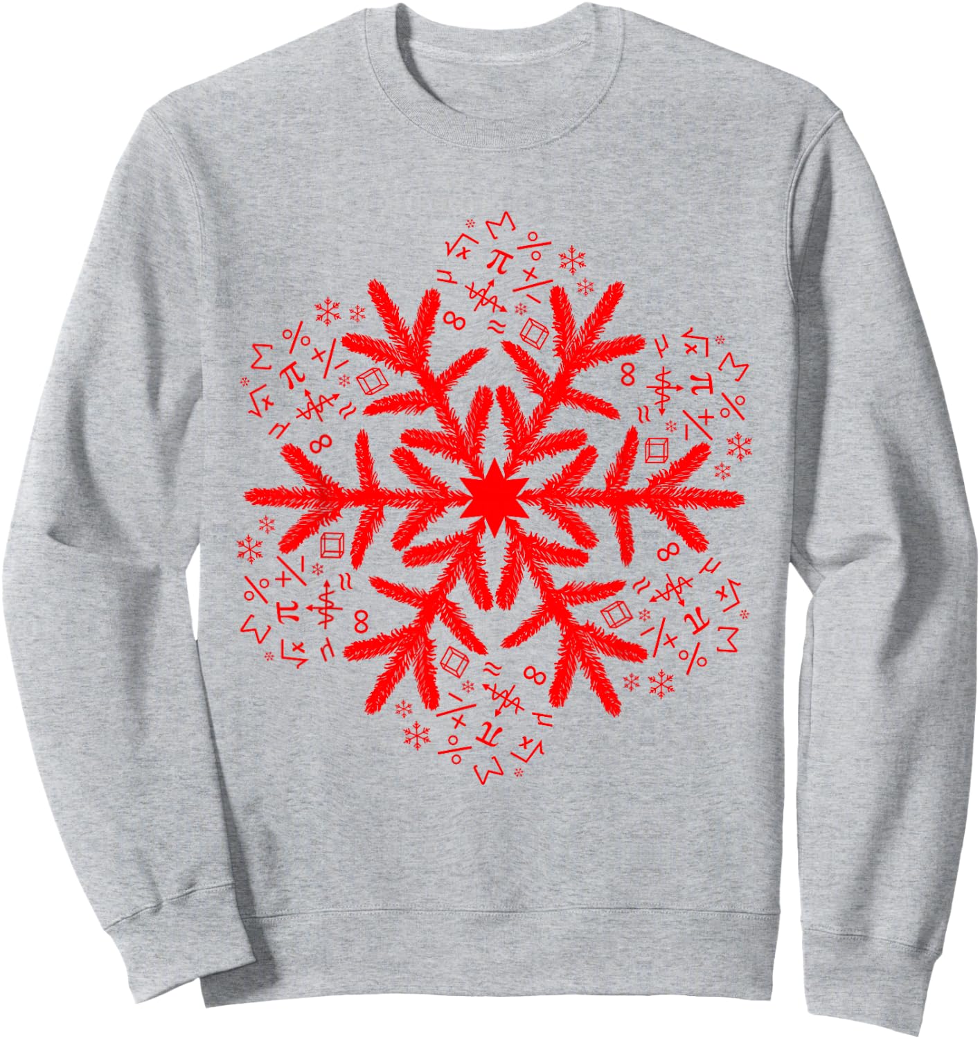 Mathematics Snowflake Math Christmas Sweatshirt - Sweatshirt | Ash