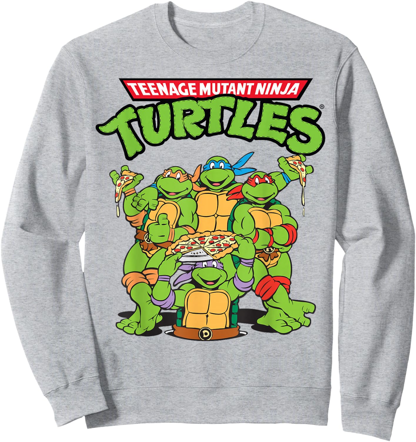 Teenage Mutant Ninja Turtles Pizza Crew Sweatshirt - Sweatshirt | Ash
