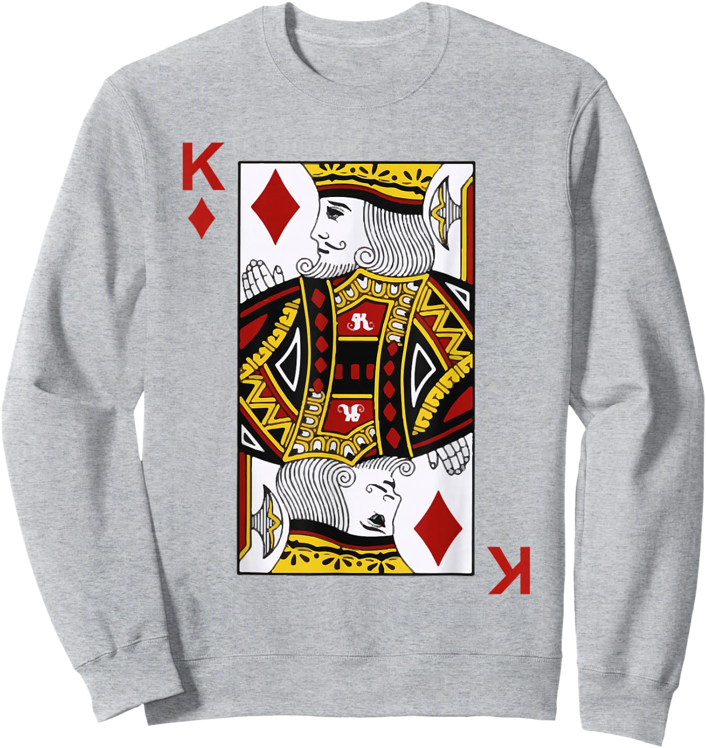 King of Diamond Blackjack Cards Poker 21 K Shirt Sweatshirt - Sweatshirt | Ash