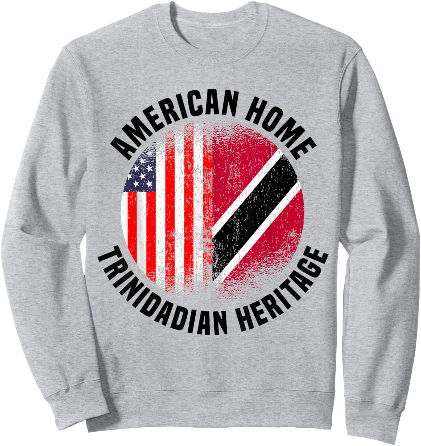 Trinidad Outfit & Women US American Trinidadian Flag Sweatshirt - Sweatshirt | Ash