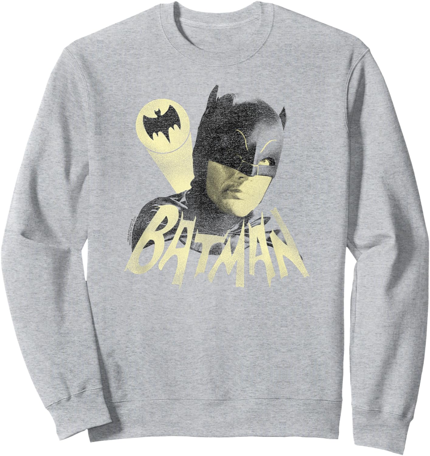 Batman Classic TV Series Bat Signal T Shirt Sweatshirt - Sweatshirt | Ash