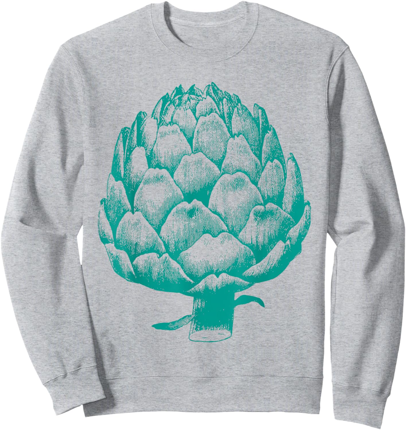 Huge Giant Artichoke Graphic Vegetable Sweatshirt - Sweatshirt | Ash