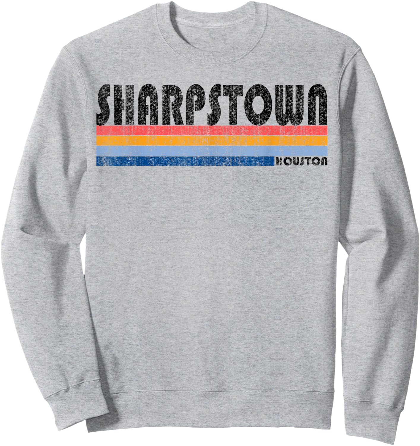 Vintage 1980s Style Sharpstown TX T Shirt Sweatshirt - Sweatshirt | Ash