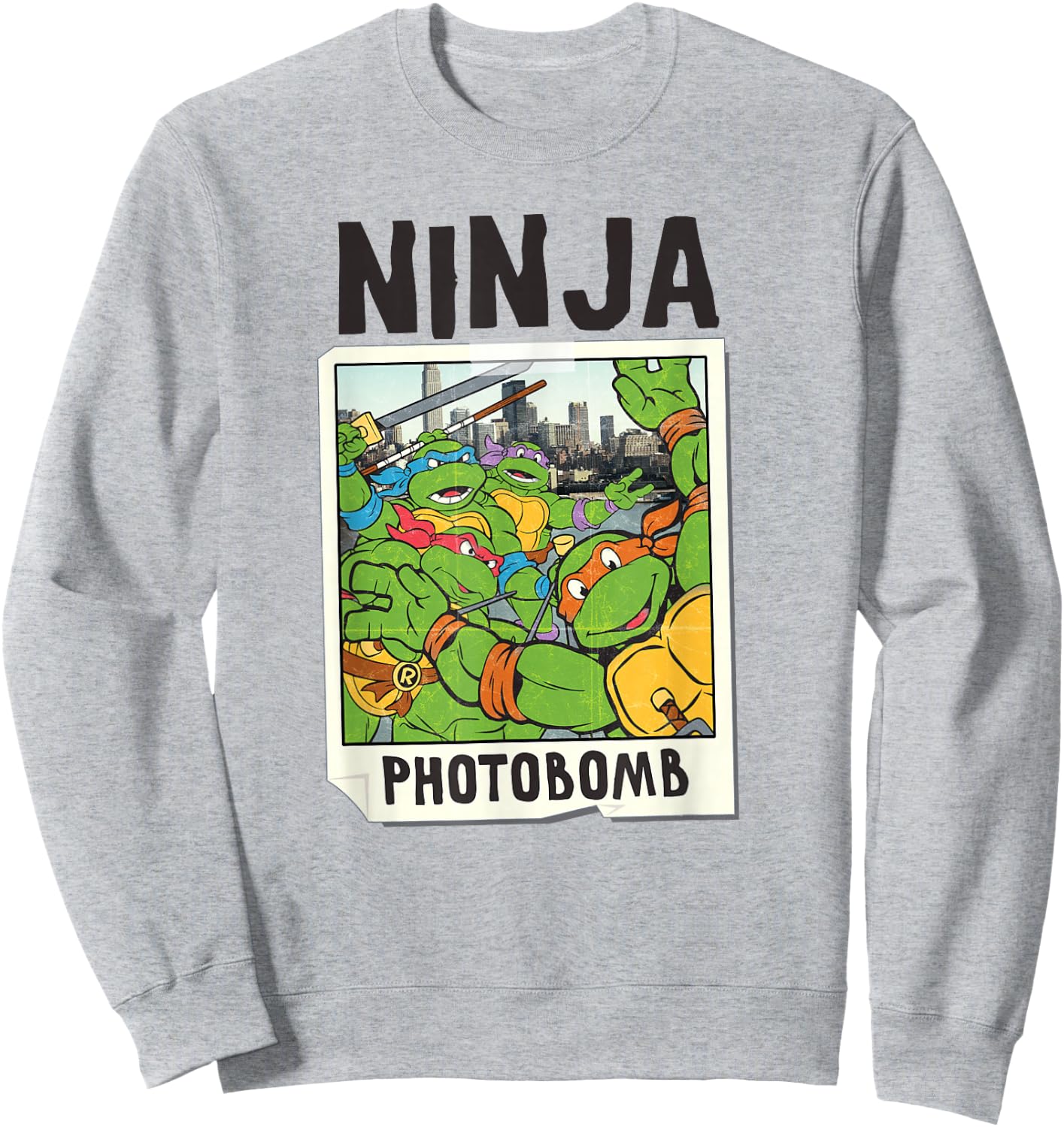 TMNT Ninja Photobomb NYC Sweatshirt - Sweatshirt | Ash