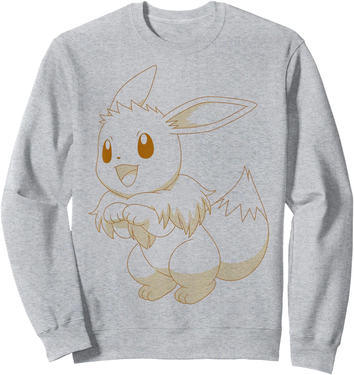 Retro Outline Eevee Pokémon Style Sweatshirt - Sweatshirt | Ash