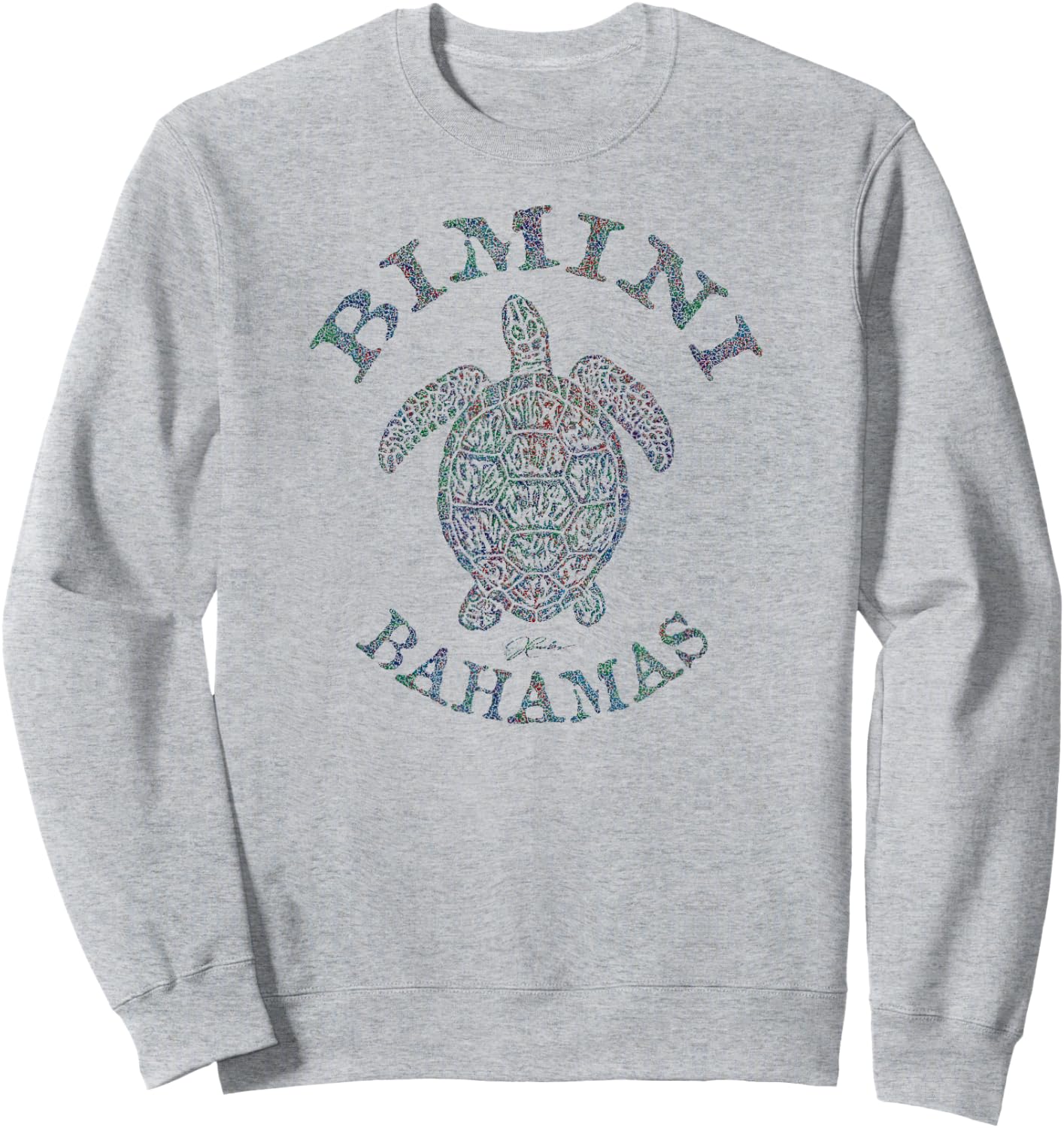 JCombs: Bimini, Bahamas, Sea Turtle Sweatshirt - Sweatshirt | Ash