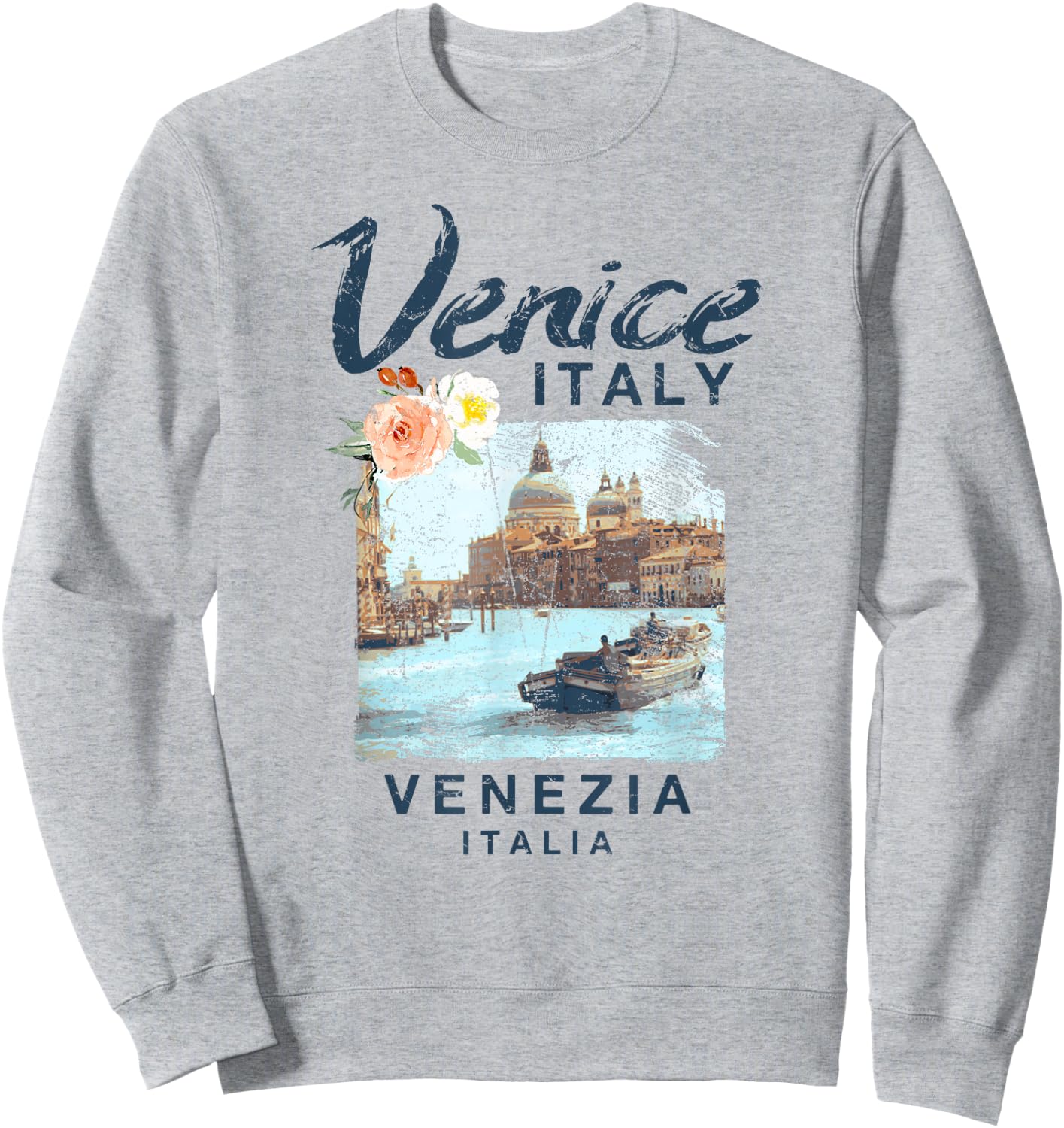 Venice Italy | Venezia Italia Vintage T Shirt Sweatshirt - Sweatshirt | Ash