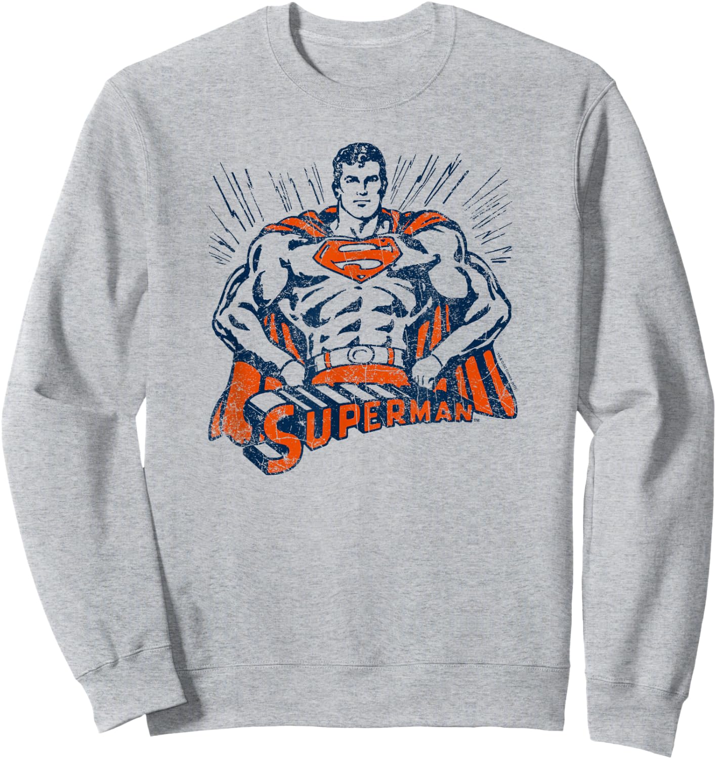 Superman Vintage Stance T Shirt Sweatshirt - Sweatshirt | Ash