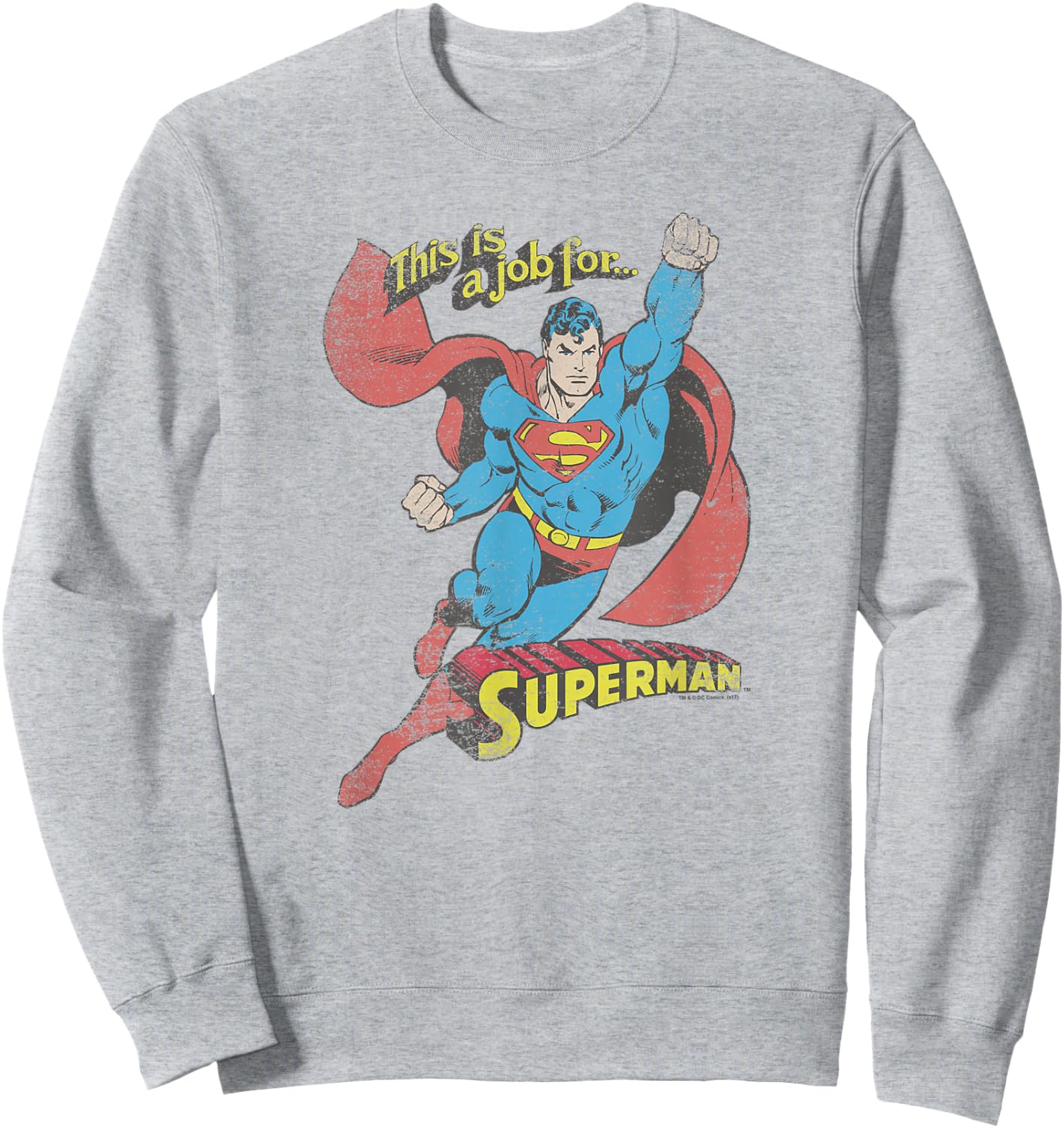 Superman On The Job Sweatshirt - Sweatshirt | Ash