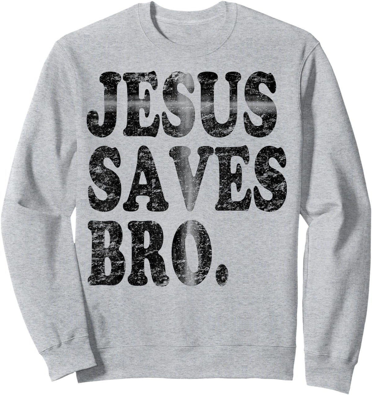 Jesus Saves Bro Vintage Hidden Christian Cross Sweatshirt - Sweatshirt | Ash