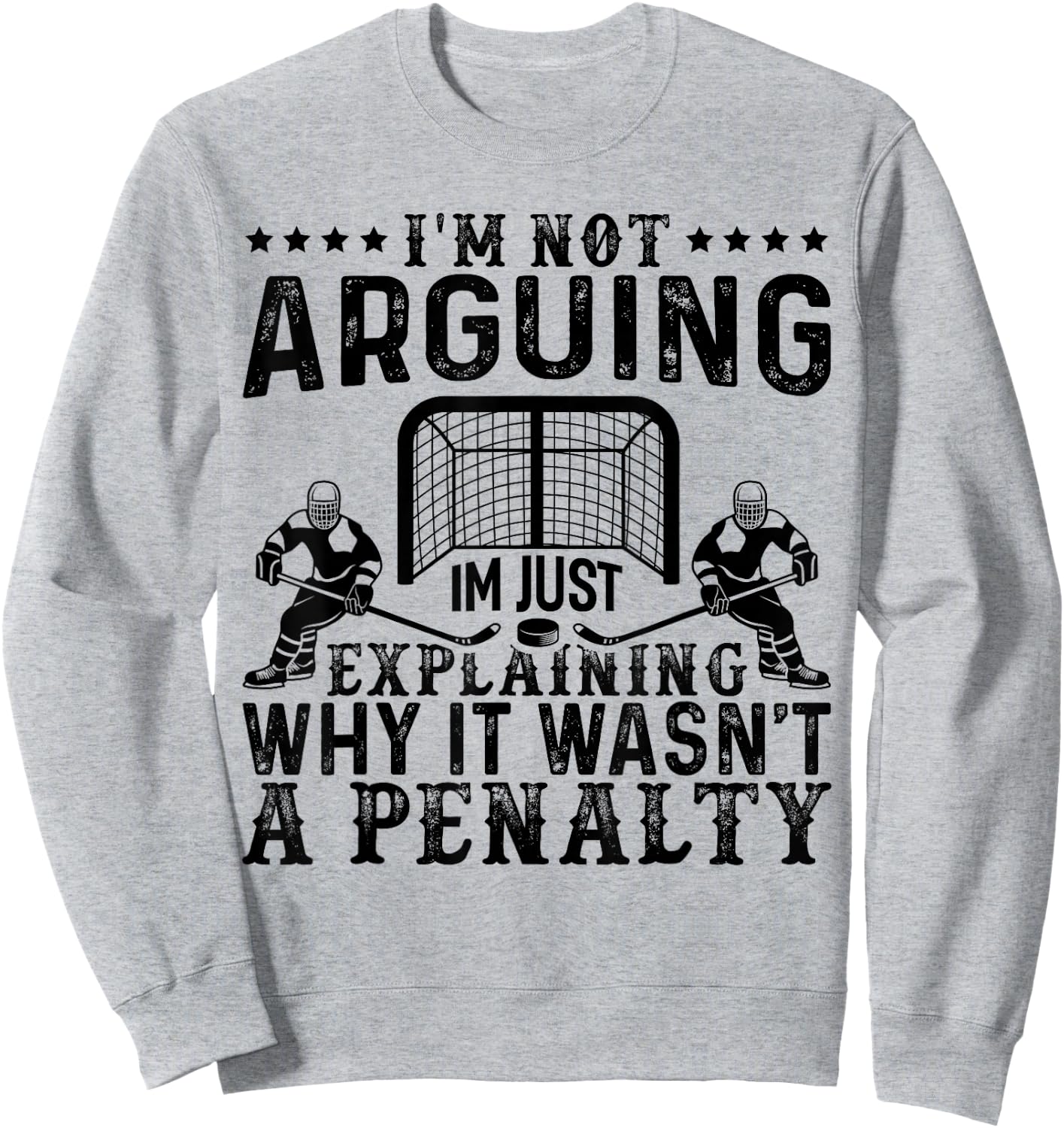 Hockey Player Arguing Gift Funny Hockey Sweatshirt - Sweatshirt | Ash