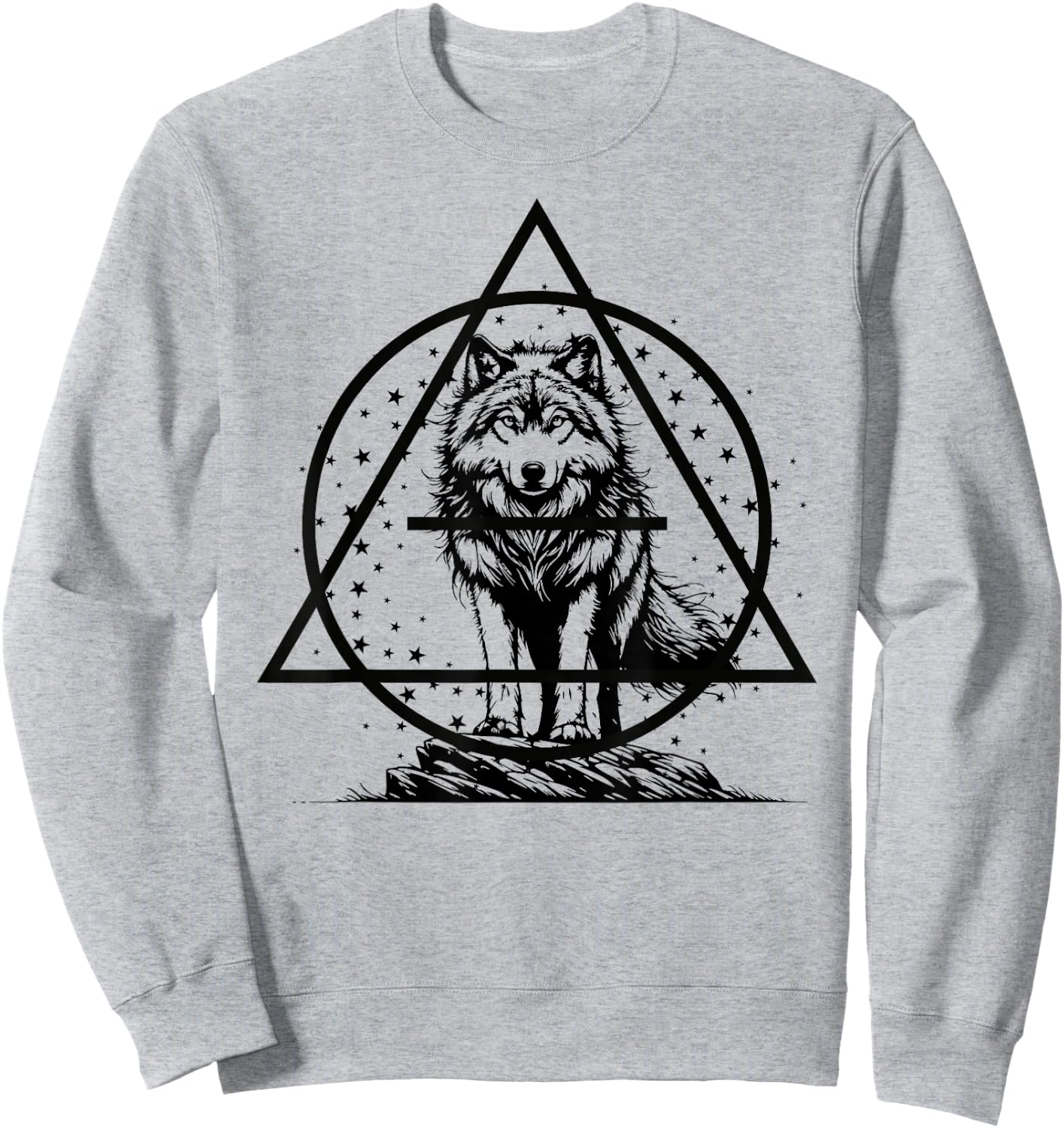 Therian Wolf Theta Delta Symbol Sweatshirt - Sweatshirt | Ash