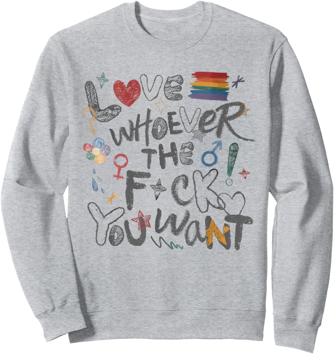 Lgbtq Love Whoever You Want Pride Month Lgbt Support Ally Sweatshirt - Sweatshirt | Ash