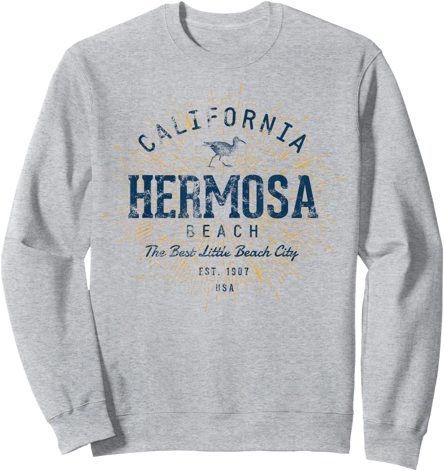 Vintage Hermosa Beach Sweatshirt - Sweatshirt | Ash