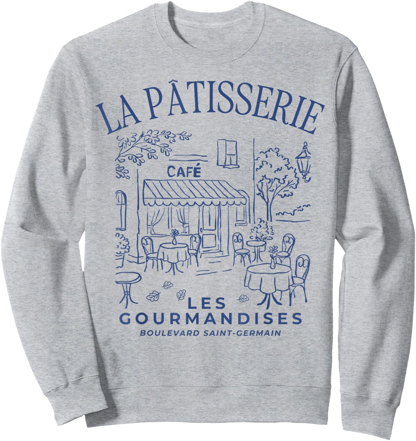 La Patisserie Les Gourmandises French Café Caffeinated Sweatshirt - Sweatshirt | Ash
