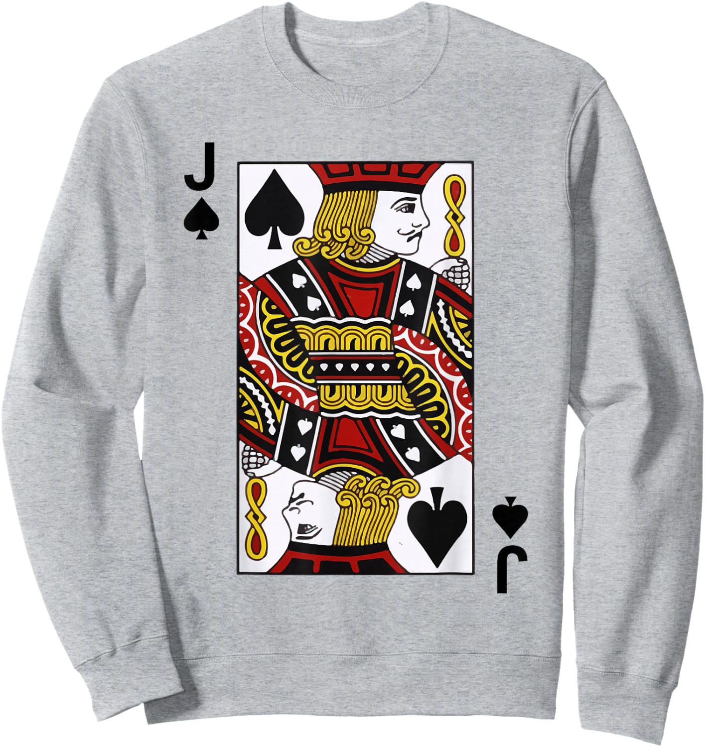 Jack of Spades Blackjack Cards Poker 21 J shirt Sweatshirt - Sweatshirt | Ash