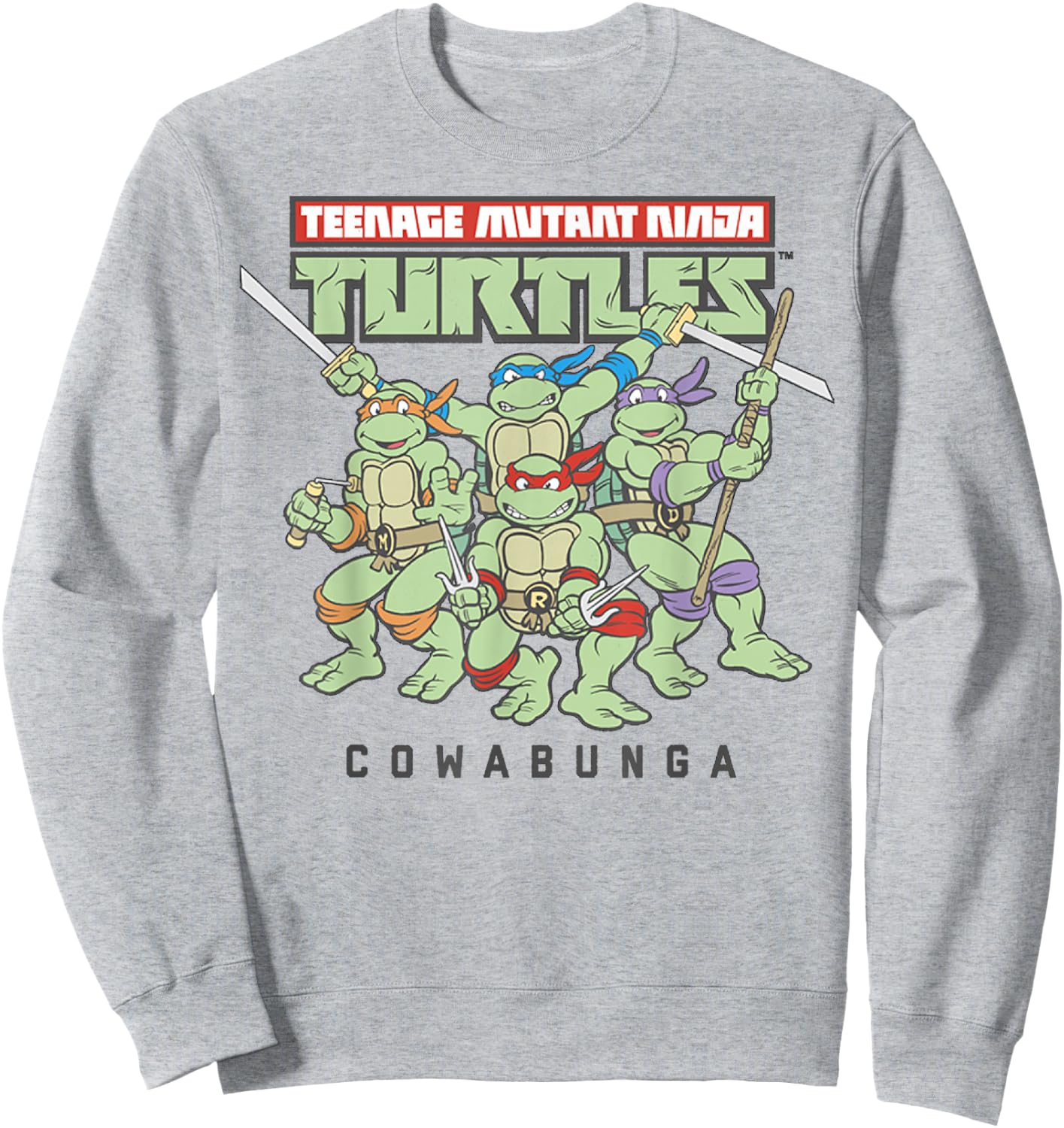 Teenage Mutant Ninja Turtles Faded Cowabunga -Shirt Sweatshirt - Sweatshirt | Ash