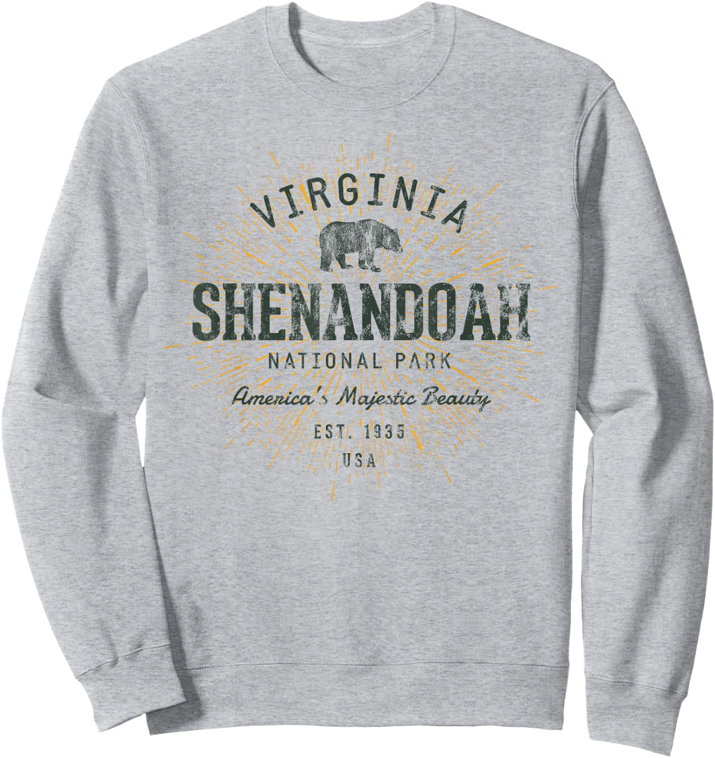 Retro Style Vintage Shenandoah National Park Sweatshirt - Sweatshirt | Ash